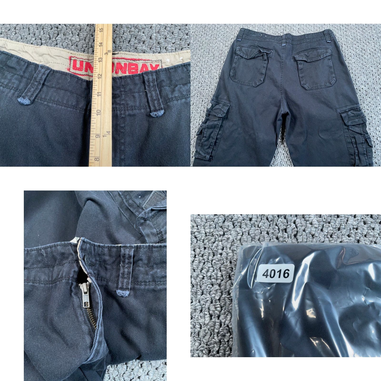 Vintage VINTAGE Men's Pants Cargo Wide-Leg Baggy 90s Blue 34 x 34 (36 x 33) Fatigues Cotton Zip Fly Pockets Relaxed Mar 90s Mens Size US 36 / EU 52 - 8 Thumbnail