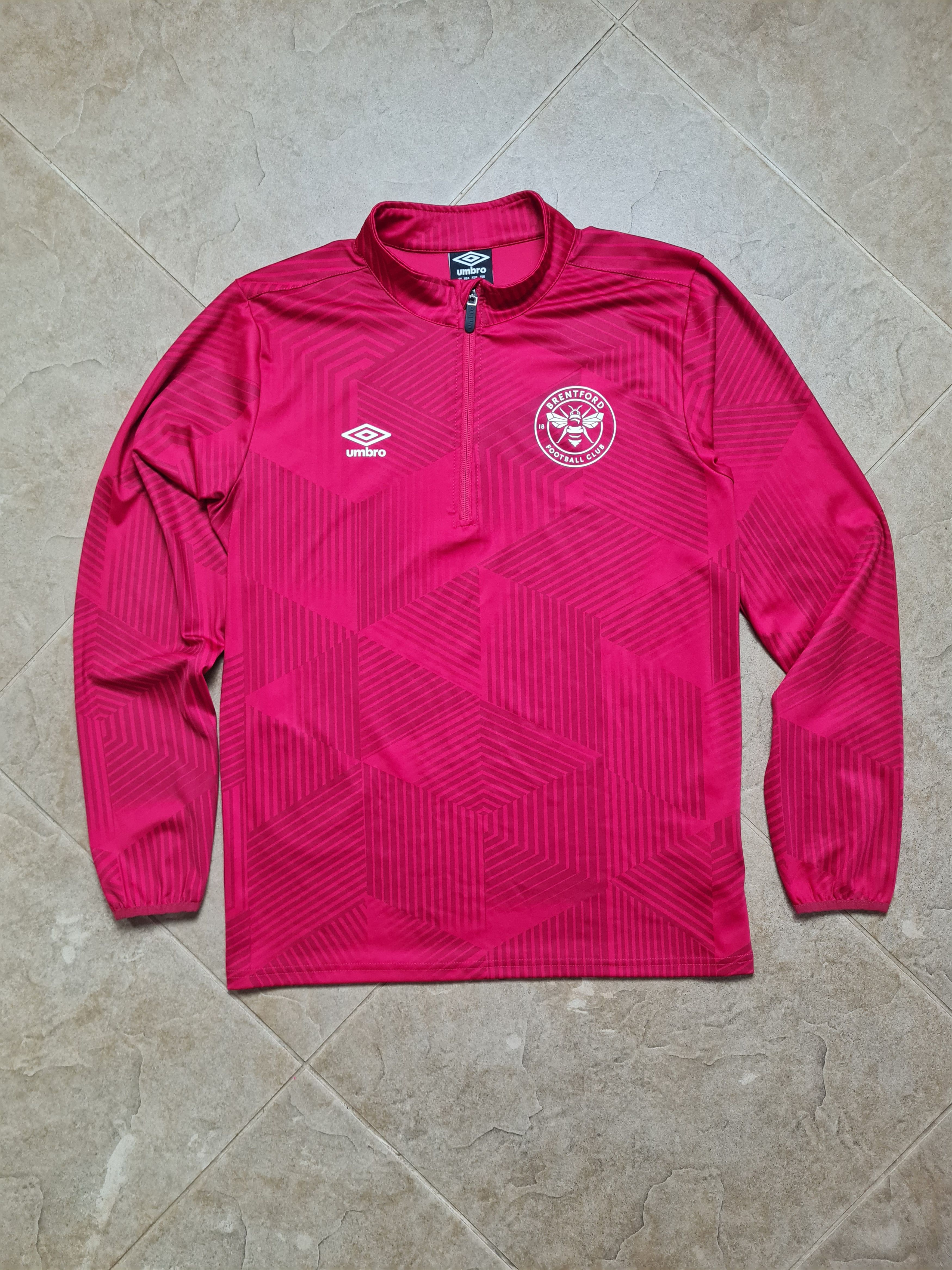 Umbro Brentford FC Umbro 2020-21 Training 1/4 Zip Drill Top Red Size US M / EU 48-50 / 2 - 9 Thumbnail