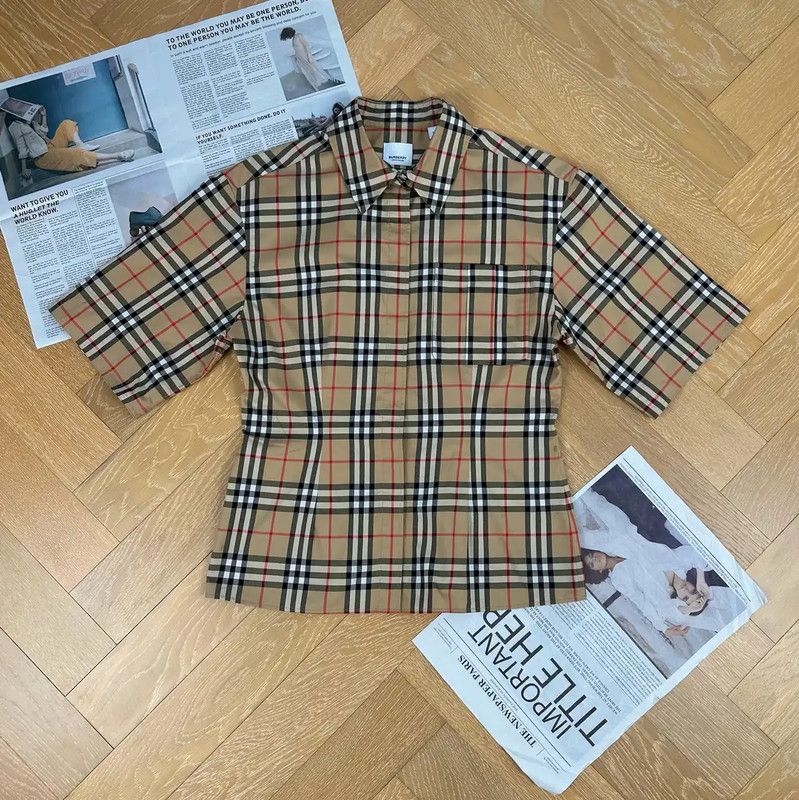 Burberry Burberry Multicolor Checked Women's Shirt Size M / US 6-8 / IT 42-44 - 1 Thumbnail