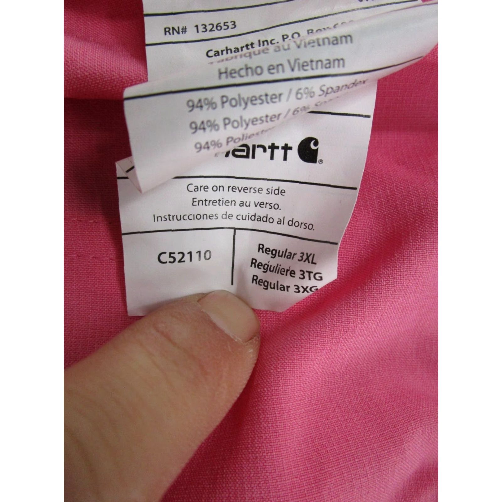 Carhartt Carhartt Womens Pants 3XL Pink Cargo Straight Pockets Moisture Wicking Quick Dry Workwear New Size 40" / US 18 - 3 Thumbnail