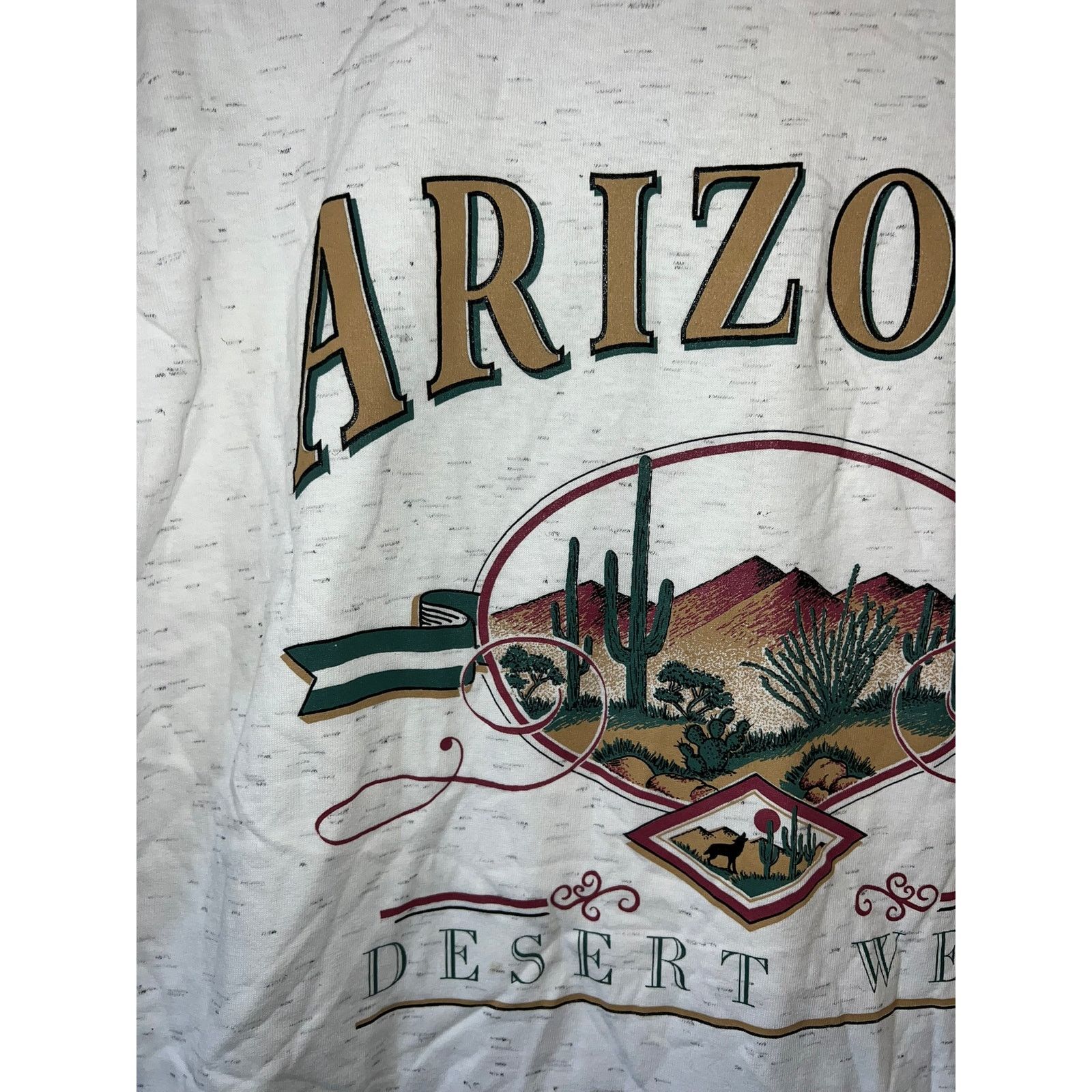 Vintage Vintage Arizona Shirt Nature Graphic White L Speckled Tee Size US L / EU 52-54 / 3 - 3 Thumbnail