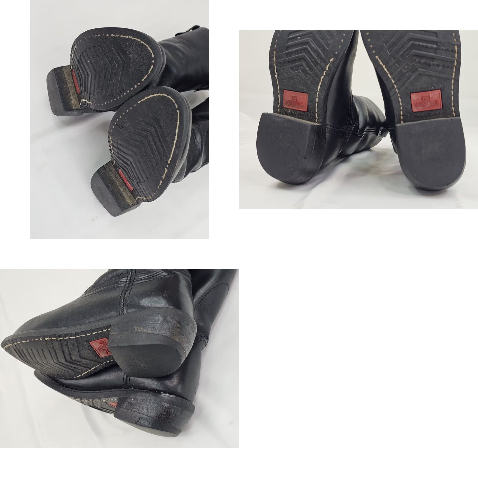 Vintage Mason Western 981 Work Boots Men 7 EEE Black Leather Pull On Wellington Mid-Calf Western Boots Men 7 EEE Black Leather Size US 7 / EU 40 - 10 Thumbnail