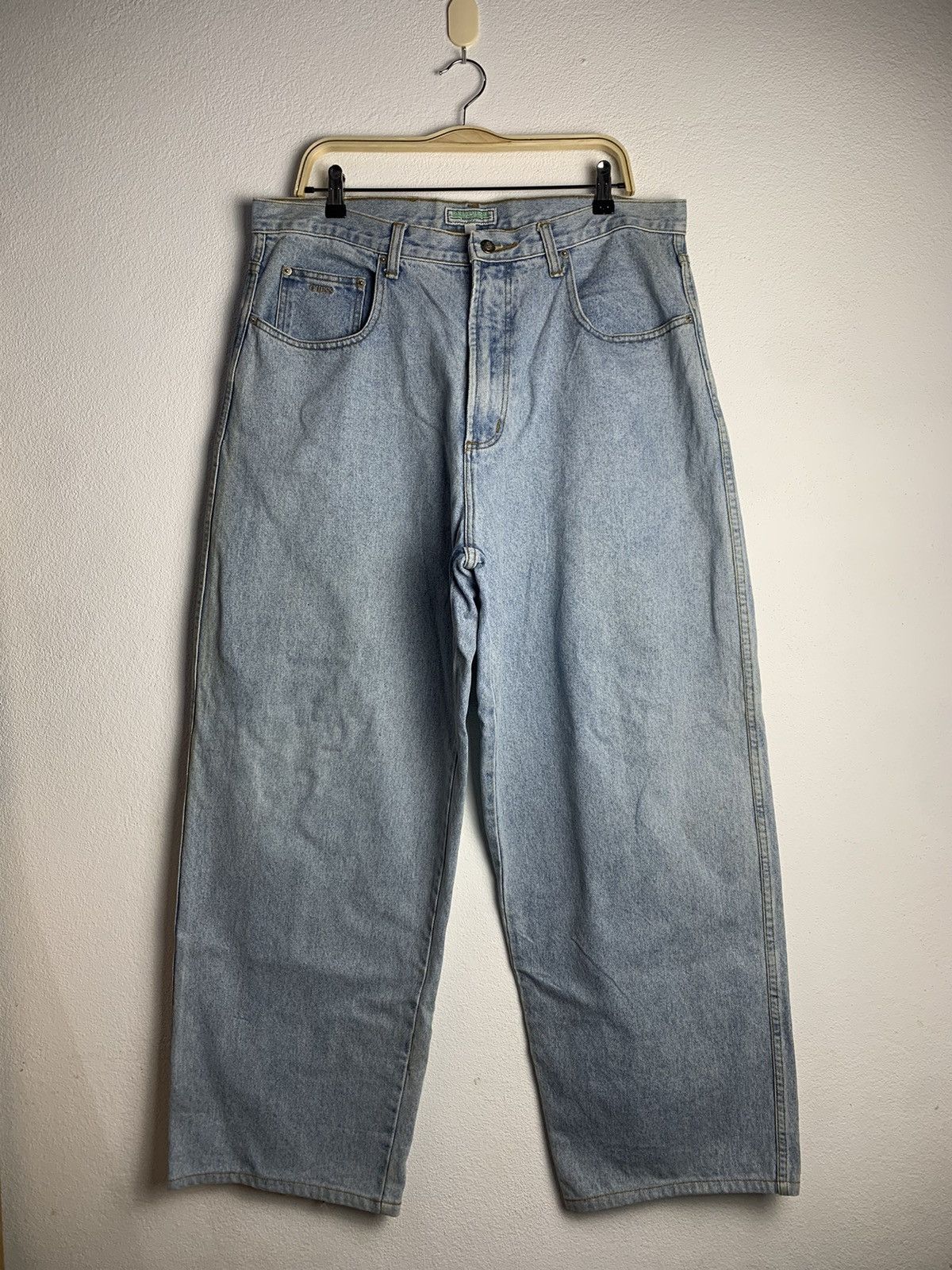 Guess FINAL DROP ‼️ Vintage Guess Baggy Jeans Light Blue Wide Leg Size US 36 / EU 52 - 1 Thumbnail