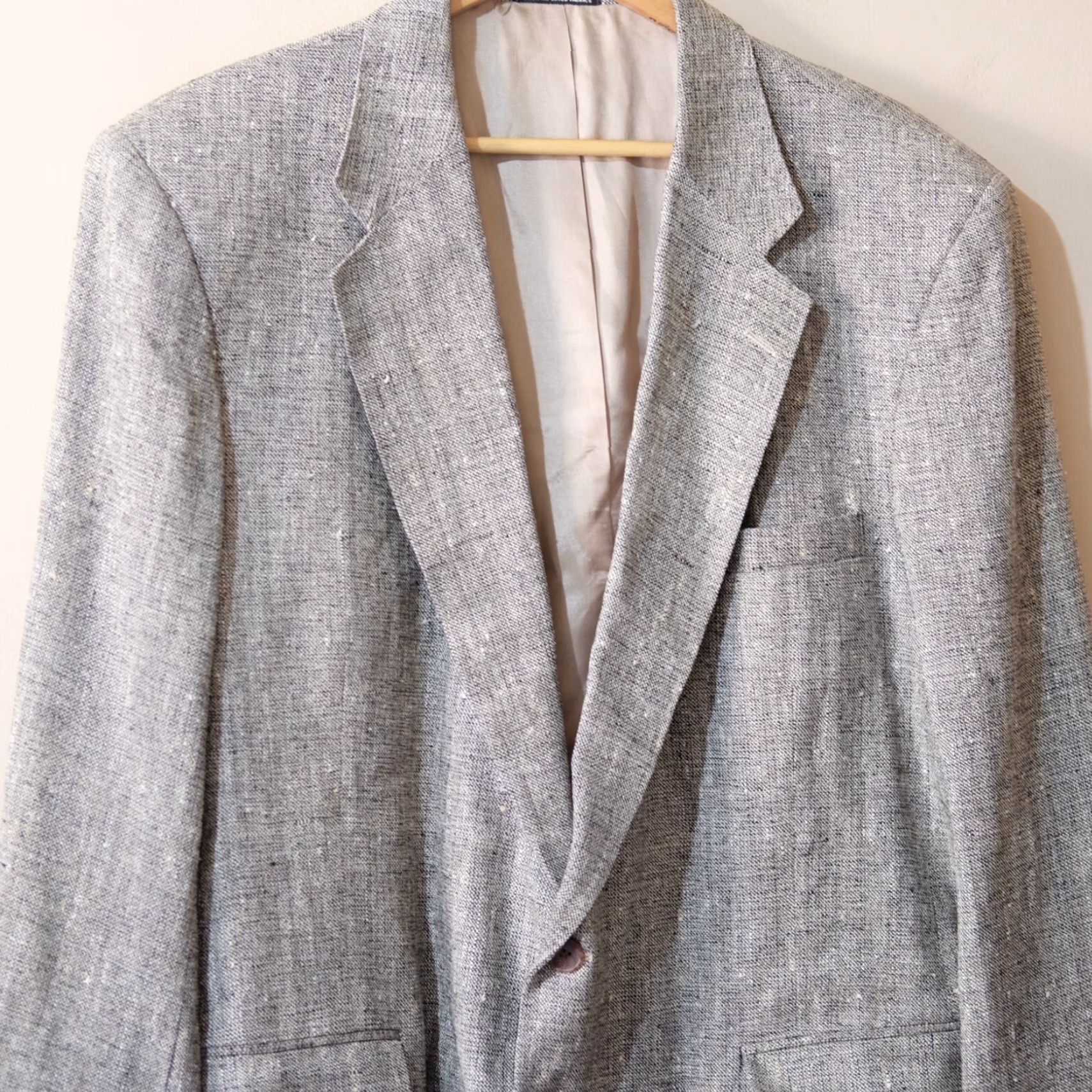 Vintage VINTAGE Executive Collection Suit Jacket 46R Wool Silk Tweed Notch Lapel Men’s 90s Size 46R - 2 Thumbnail