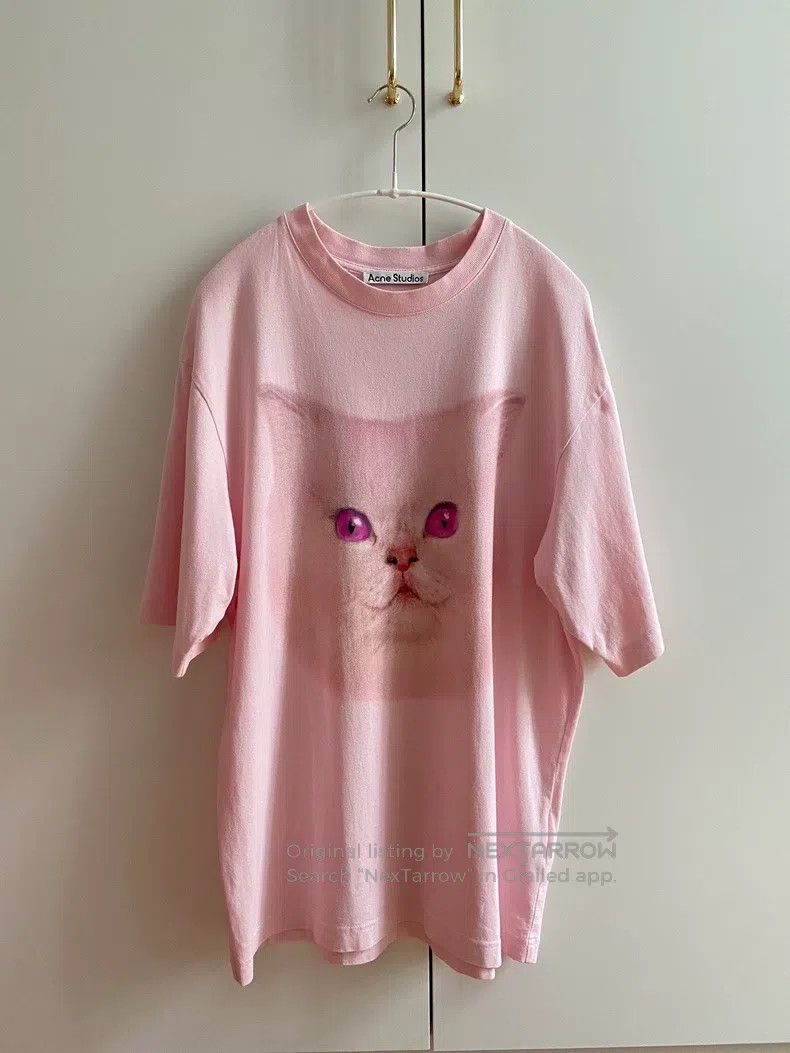 Acne Studios Acne Studios Cat print light pink T-shirt Size US XS / EU 42 / 0 - 1 Thumbnail