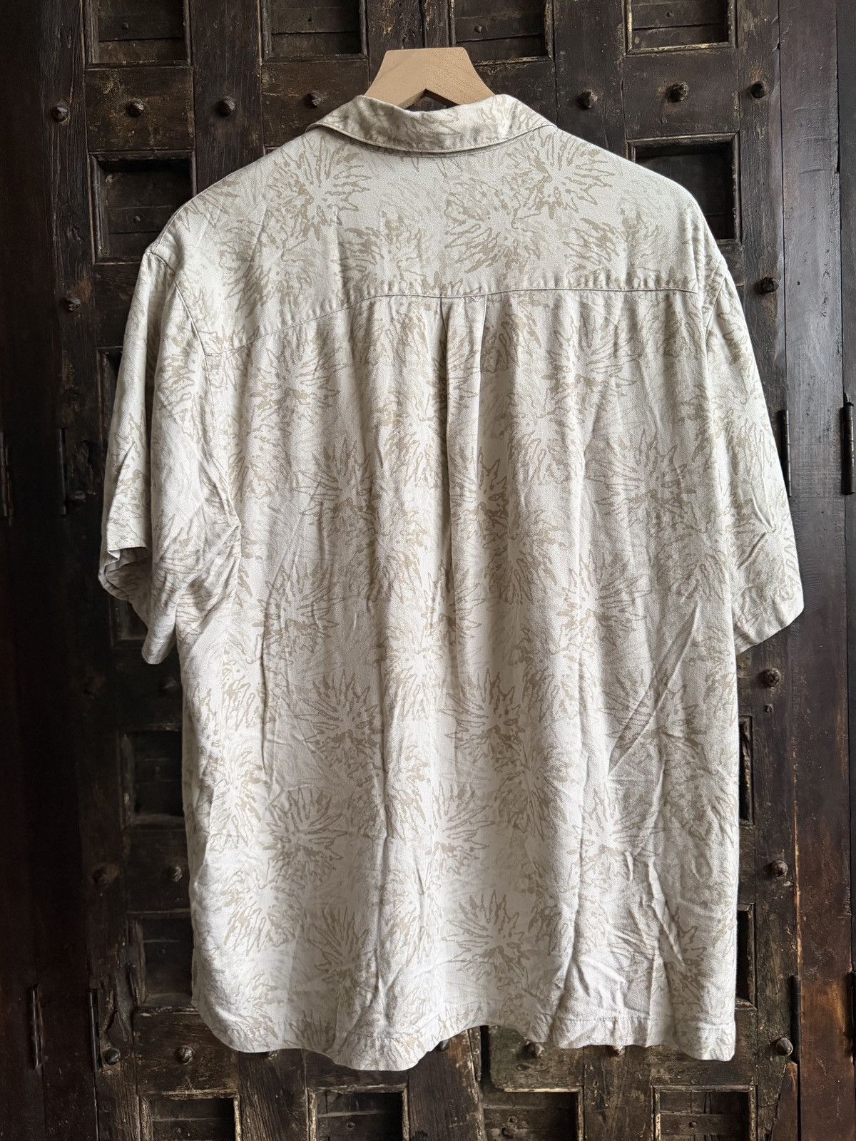 Perry Ellis Vintage Perry Ellis beige patterned short sleeve button up Size US L / EU 52-54 / 3 - 6 Thumbnail