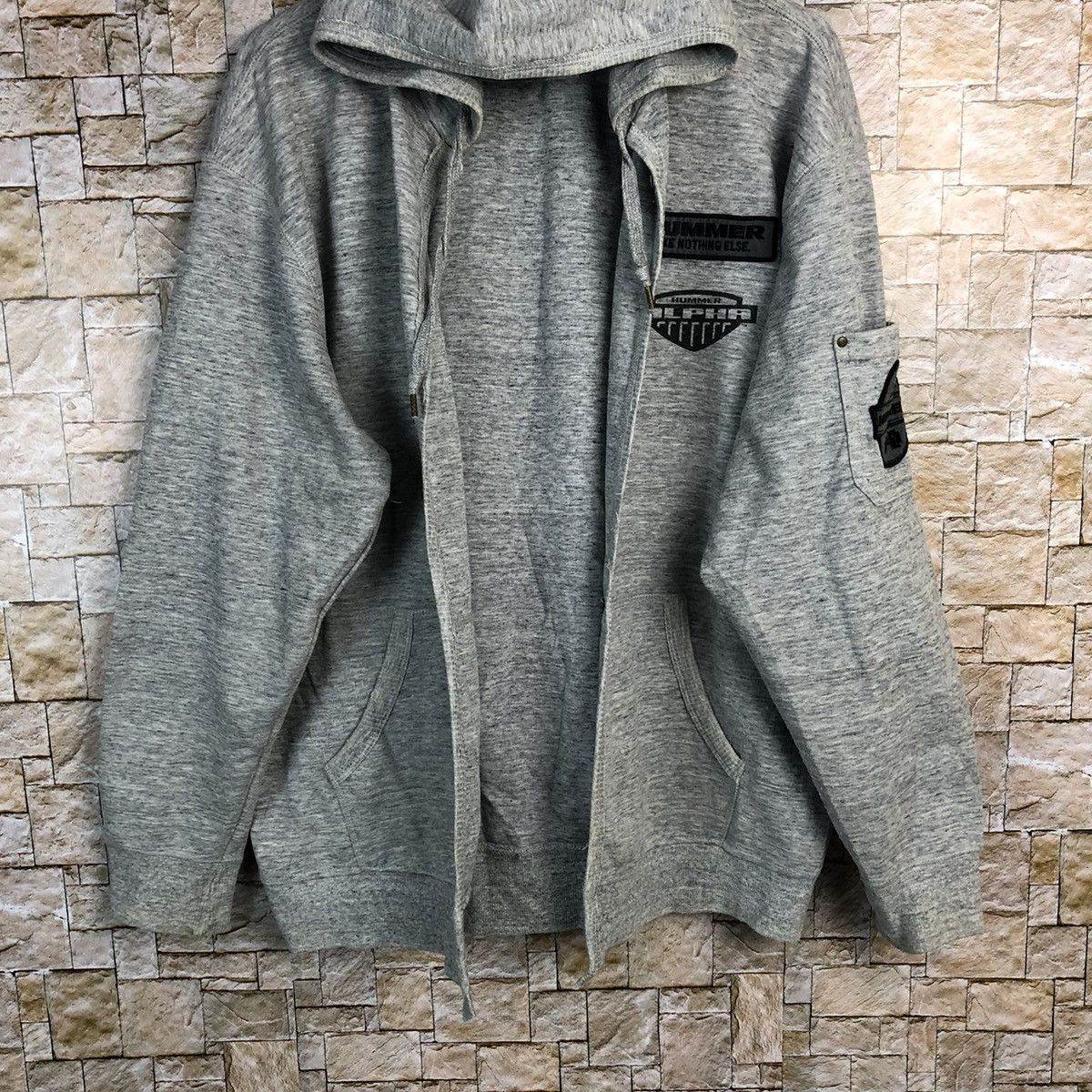 Japanese Brand Hummer vintage Grey Hoodie cardigan sweater #A228 Size US XL / EU 56 / 4 - 5 Thumbnail
