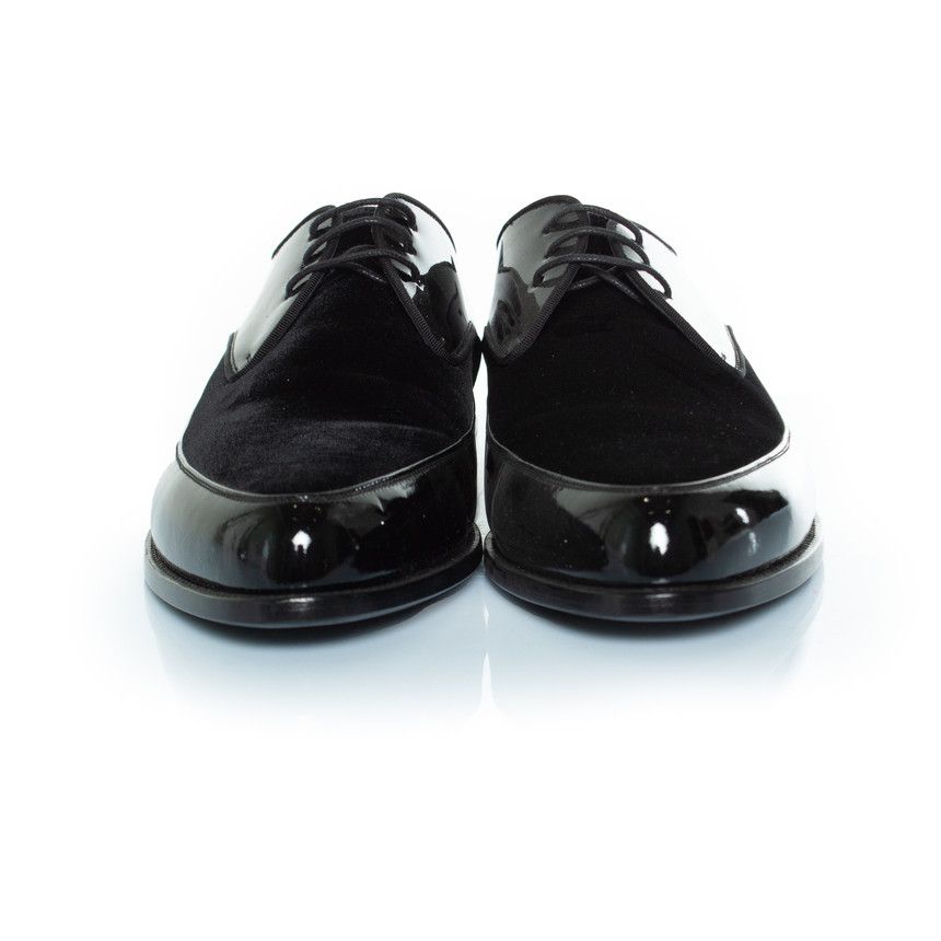 Saint Laurent Paris Saint Laurent, Patent and suede lace up derby Size US 12 / EU 45 - 4 Thumbnail