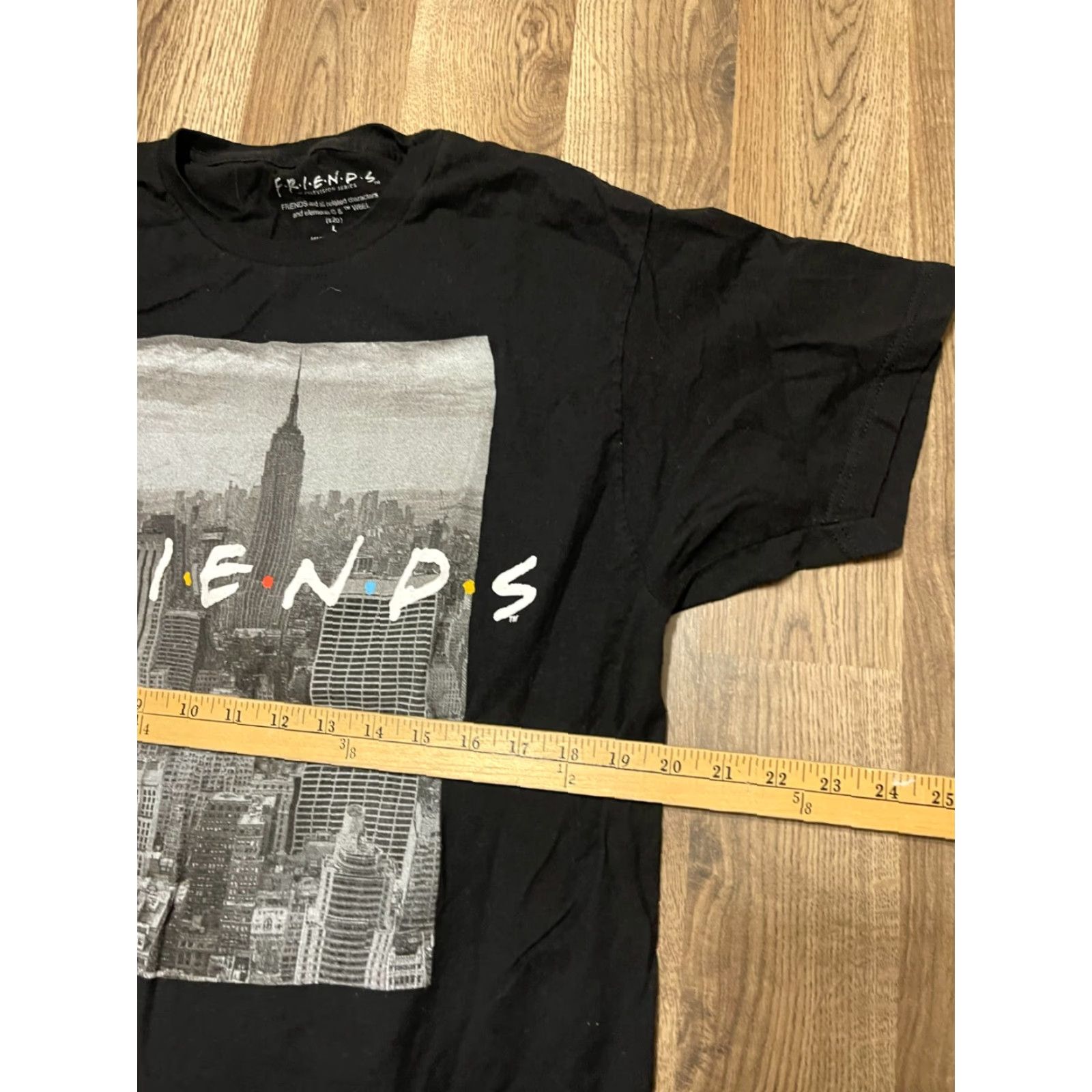 Vintage Friends Shirt Mens Large Black Graphic Print T-Shirt Short Sleeve Round Neck Regular Fit Brand Friends Clothing Men Size US L / EU 52-54 / 3 - 5 Thumbnail