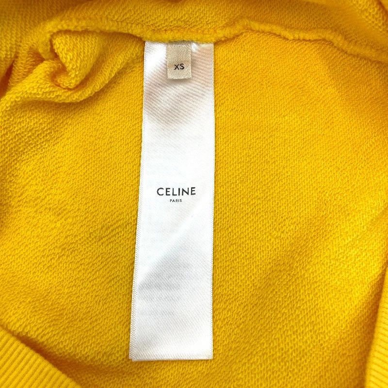 Celine CELINE Studded Logo Pullover Hoodie Yellow XS Size US XS / EU 42 / 0 - 10 Thumbnail