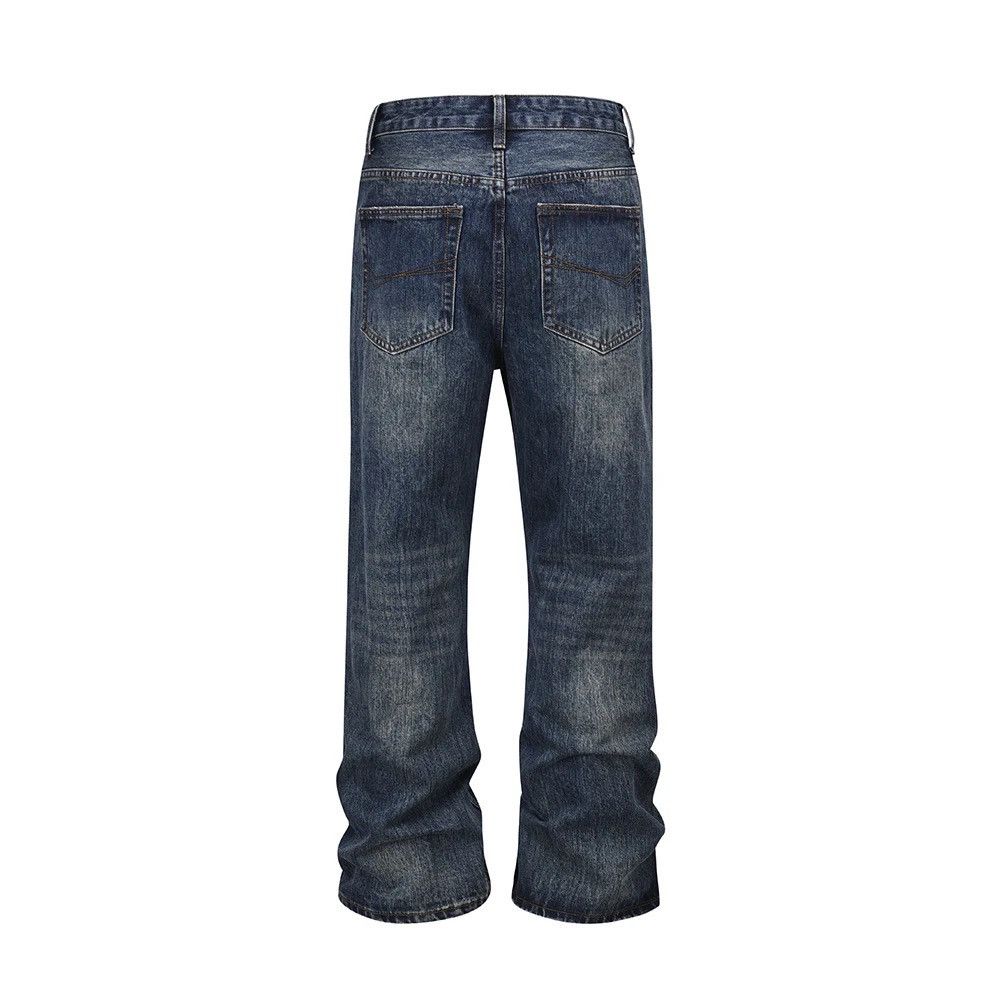 Japanese Brand × Jean Y2K Street Washed Blue Straight Baggy Jeans Size US 31 - 2 Thumbnail