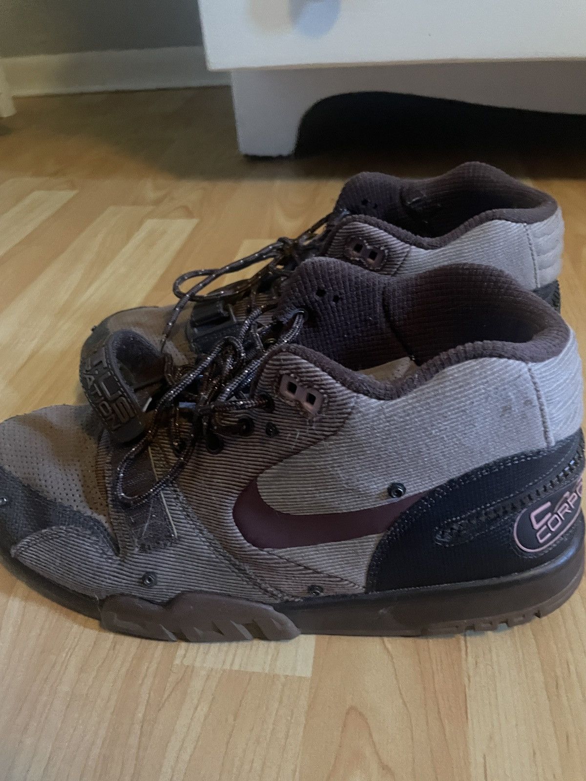 Nike Air Trainer 1 x CACT.US CORP Archaeo Brown and Rust Pink Size US 12.5 / EU 45-46 - 3 Thumbnail