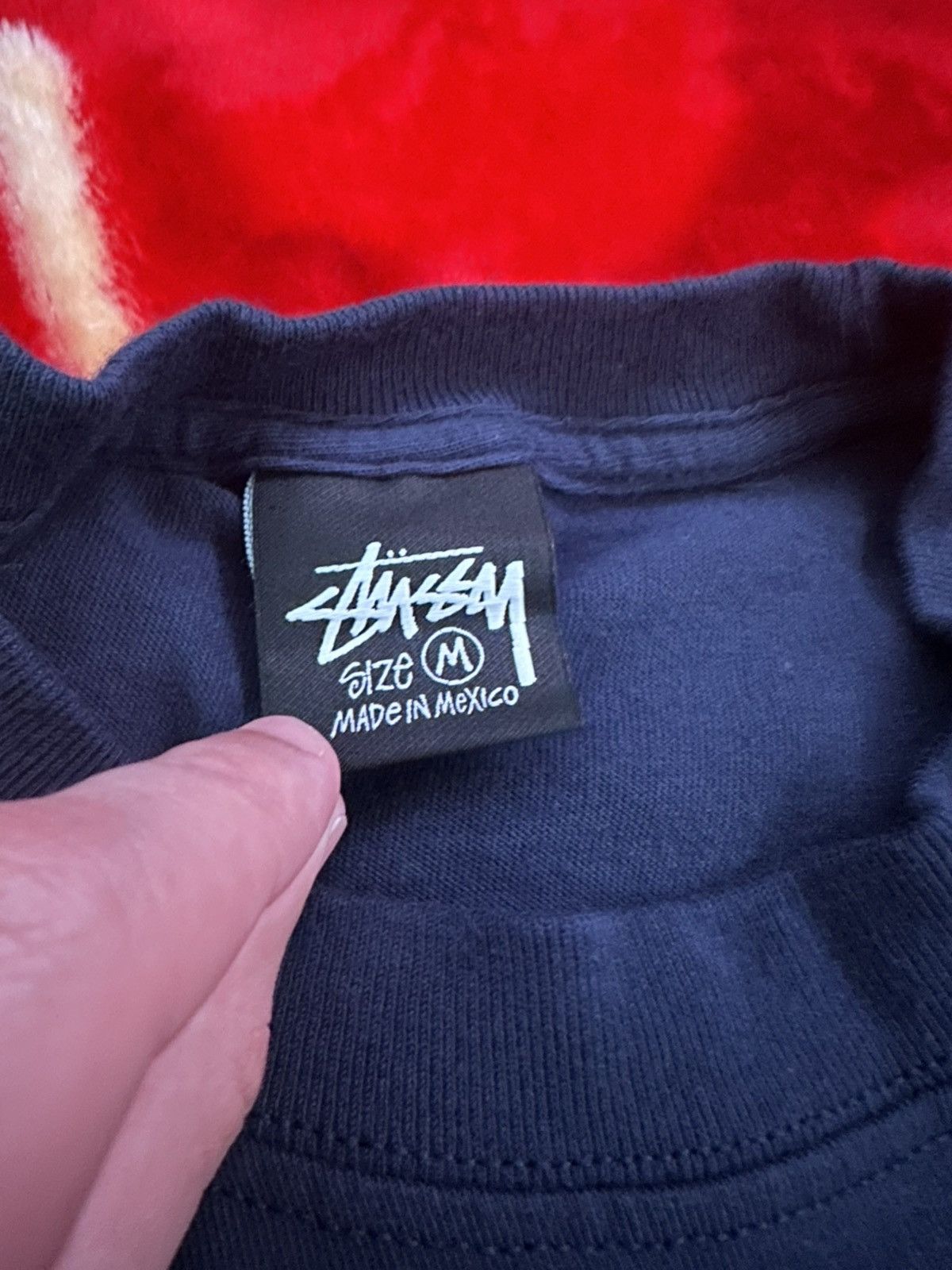 Stussy Navy Blue Stussy Mens Medium Skate Surf Streetwear Shirt Size US M / EU 48-50 / 2 - 2 Thumbnail