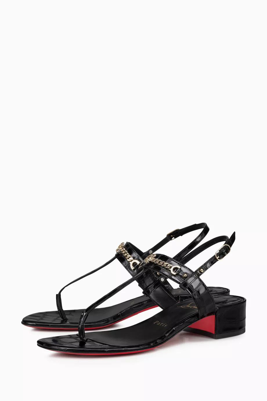 Christian Louboutin o1bcso1str0825 MJ 25 Thong Sandals in Black Size US 8 / IT 38 - 2 Thumbnail