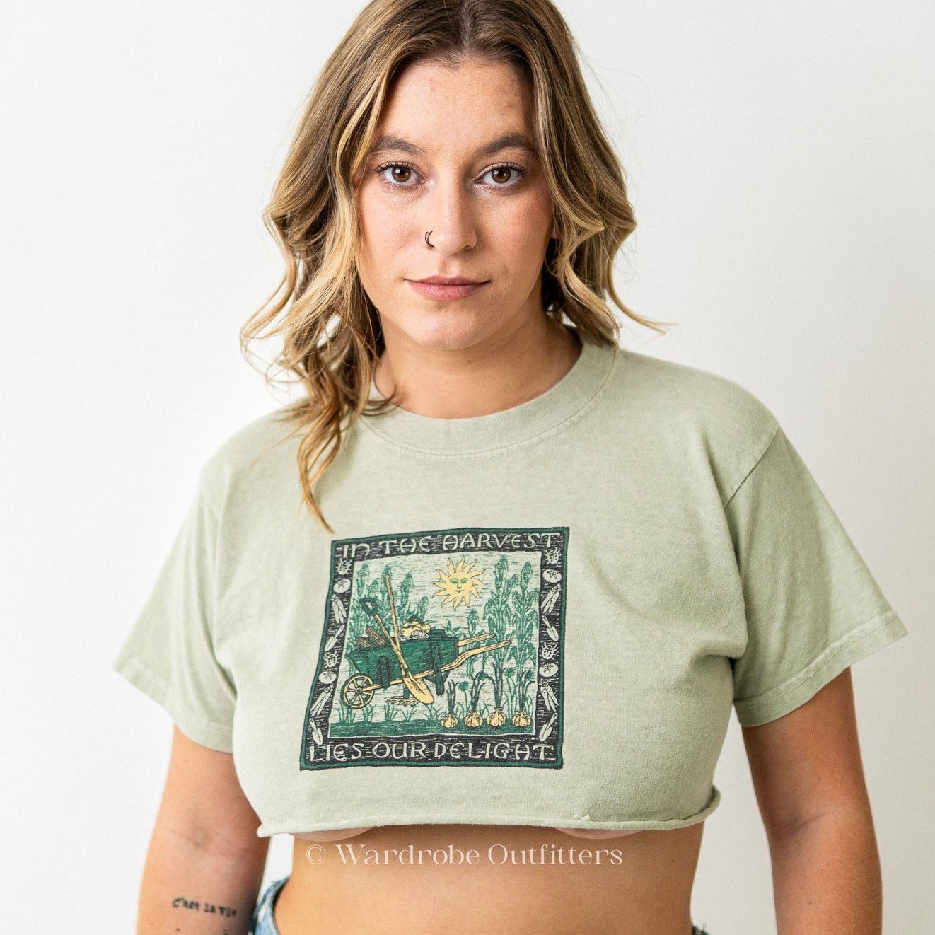 Designer Cottagcore x Fairycore Cropped Tee Shirt Size S / US 4 / IT 40 - 6 Thumbnail