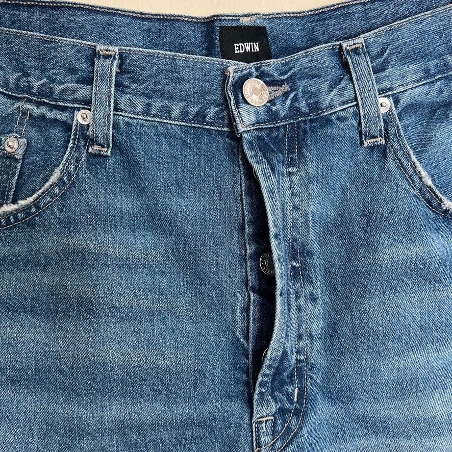 Edwin Edwin High Waist Cai Denim Cut Off Jean Shorts Size 33 Size 33" - 11 Thumbnail