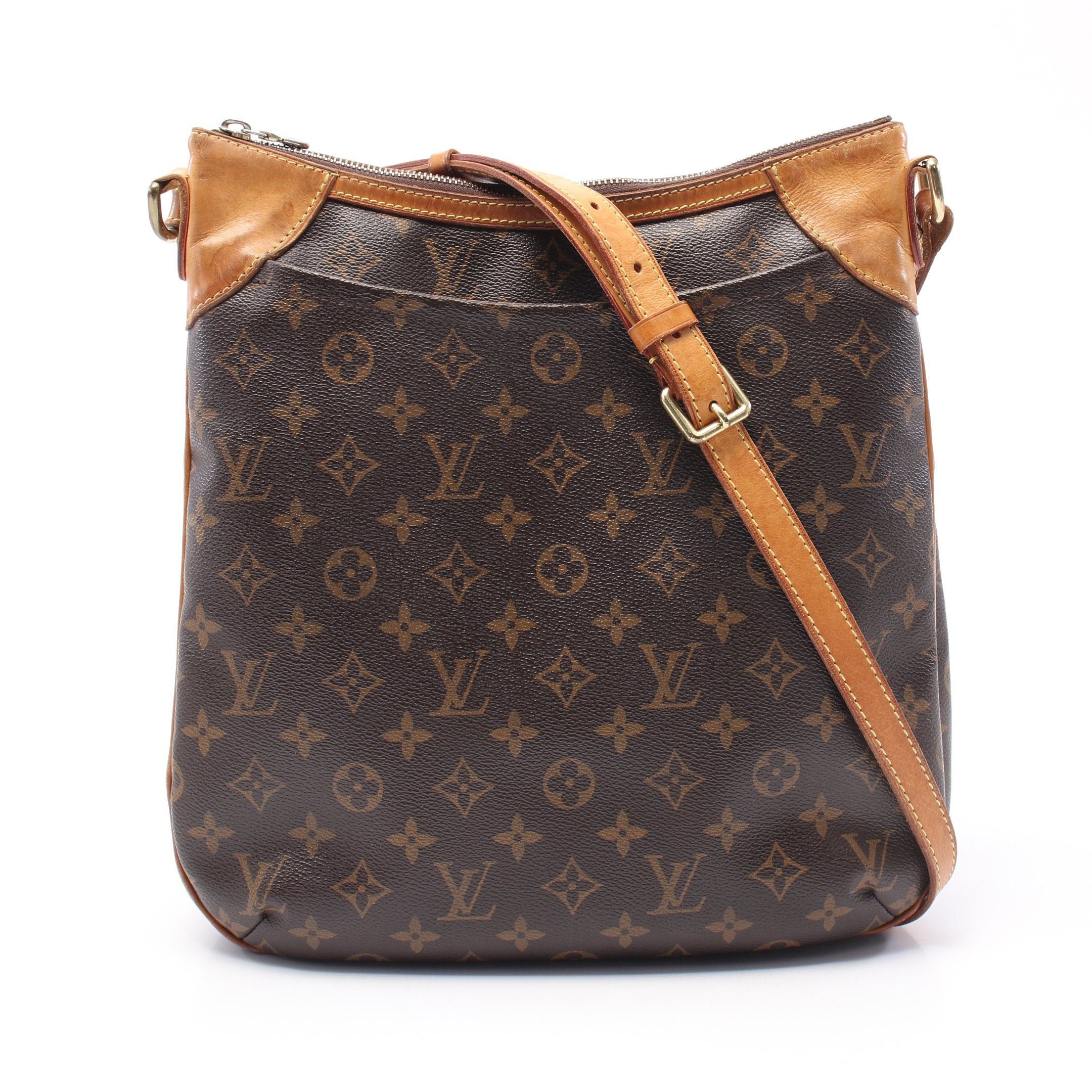 Louis Vuitton Louis Vuitton Odeon Mm Monogram Shoulder Bag Leather Brown Size ONE SIZE - 1 Thumbnail