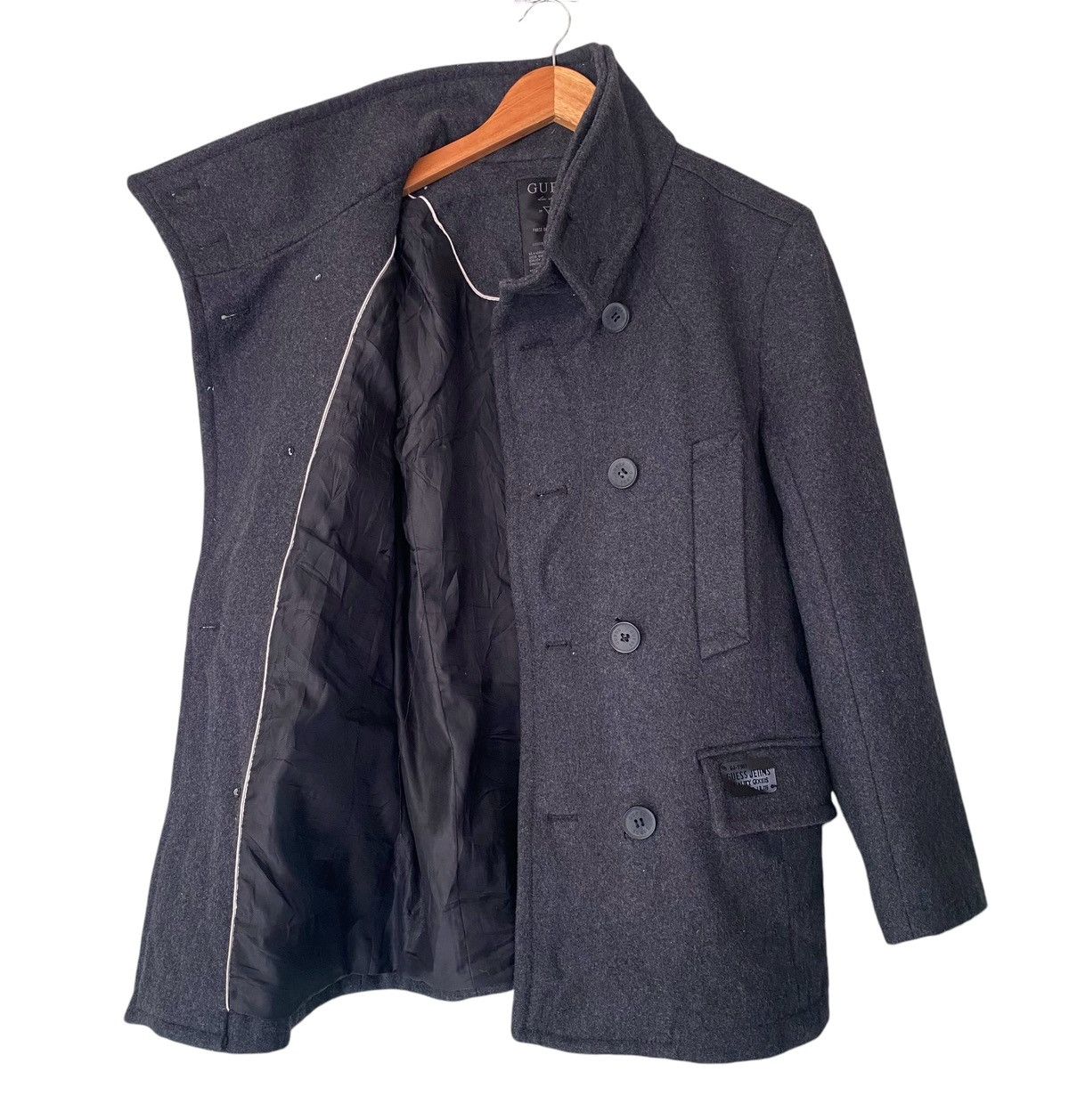 Guess Rare GUESS Wool Double Breast Button Jacket sz L Size US L / EU 52-54 / 3 - 12 Thumbnail