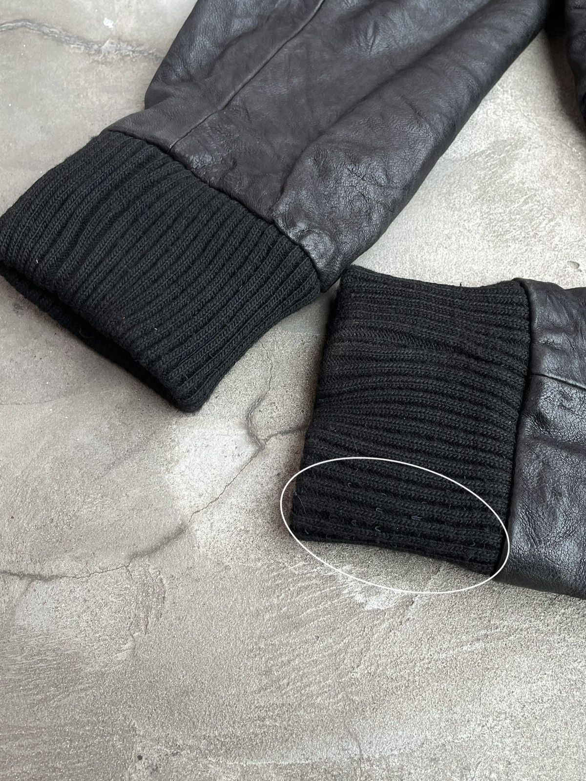 Genuine Leather Grasped Leather: Factured Zip-Jacket Size M / US 6-8 / IT 42-44 - 11 Thumbnail