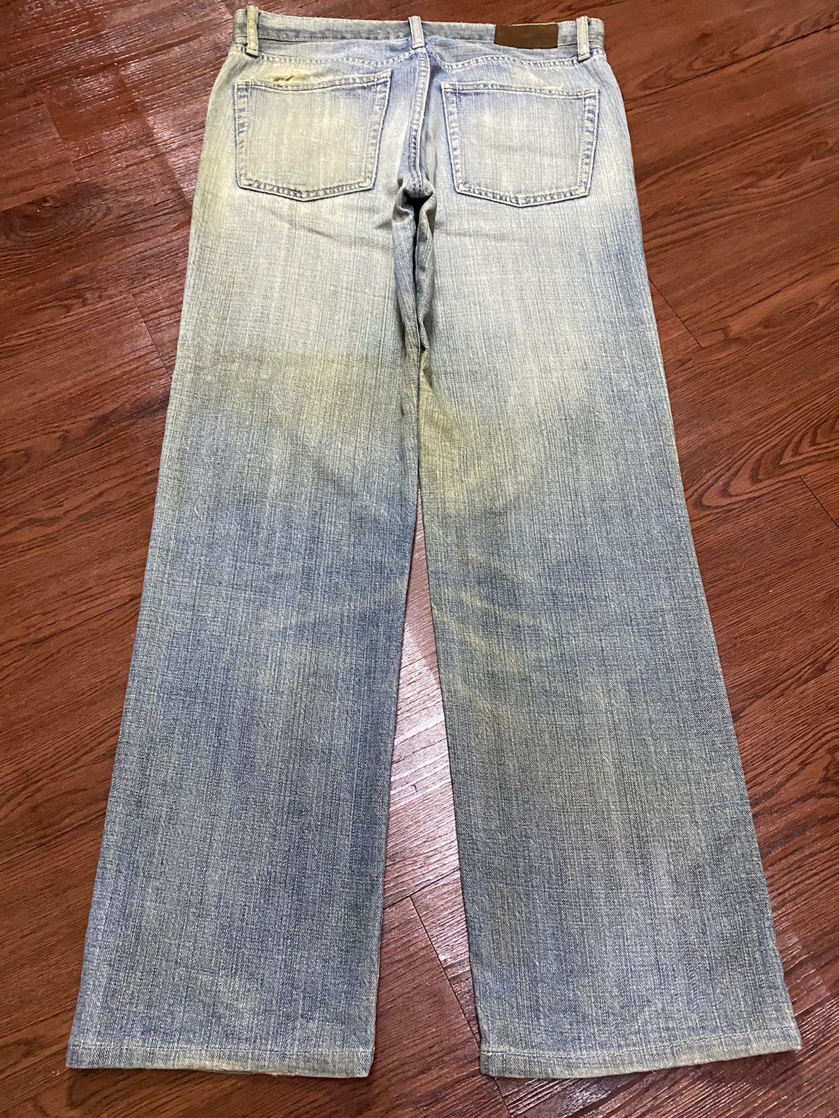 Japanese Brand Vintage Uniqlo S002 Faded Wash Loose Jeans Size US 33 - 2 Thumbnail