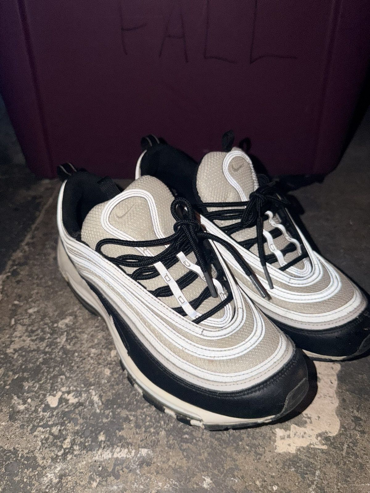 Nike White/Black Air Max 97 Size US 10.5 / EU 43-44 - 2 Thumbnail