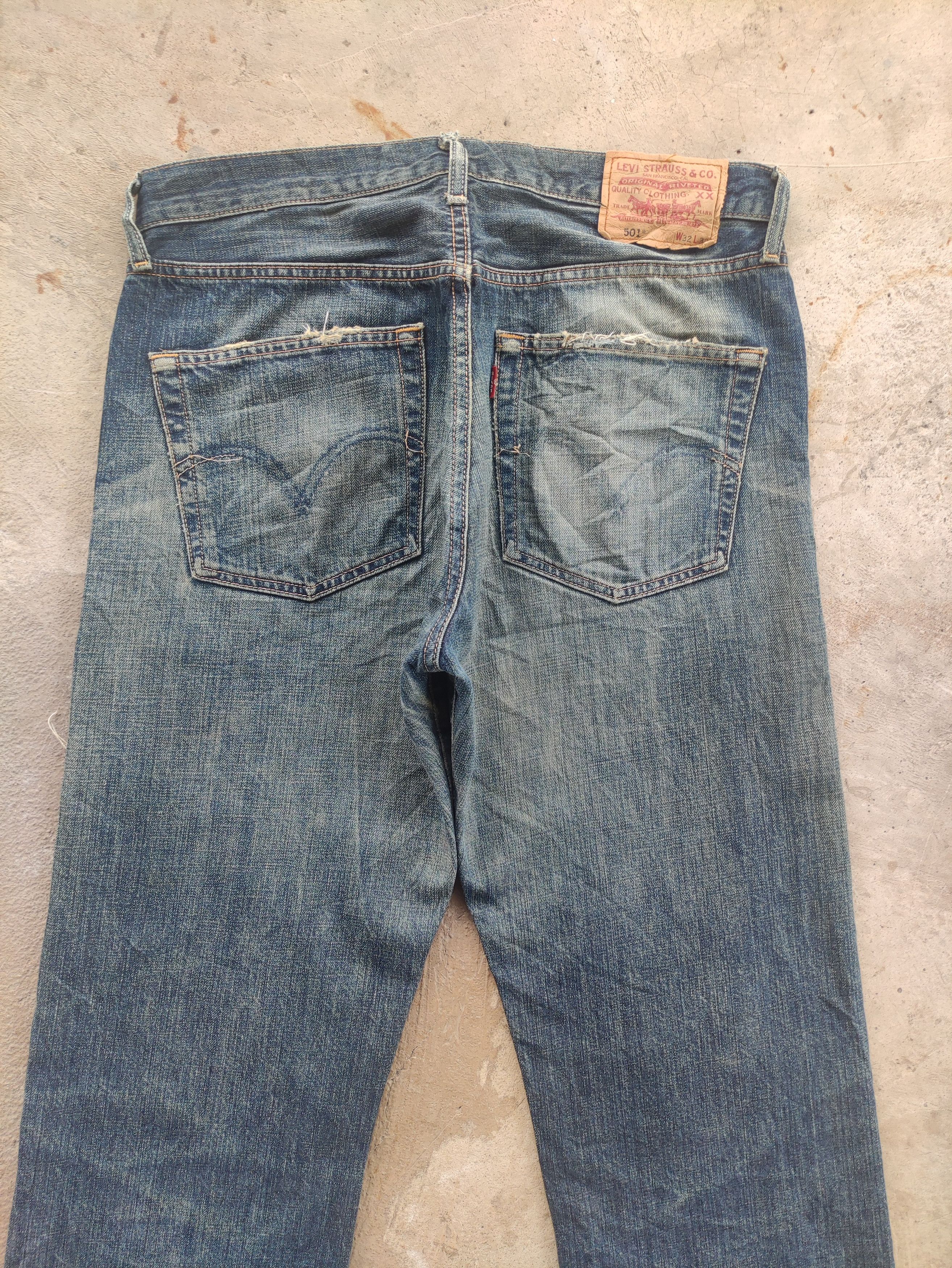 Levi's Vintage Levis 501 Jean Distressed Faded Denim Size US 34 / EU 50 - 10 Thumbnail