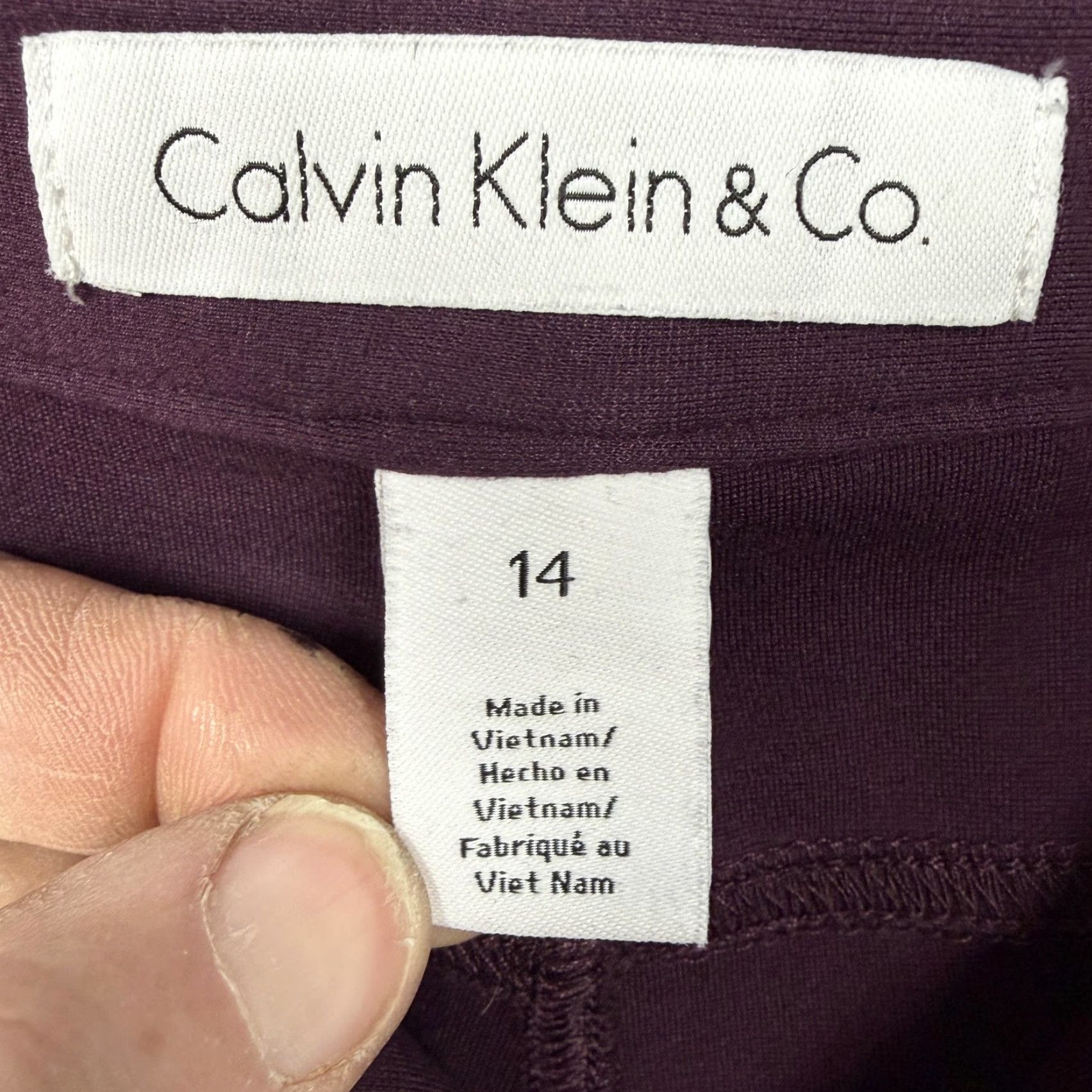 Calvin Klein Calvin Klein Pants Womens 14 Purple Jegging Skinny 33x27 Casual Slim Everyday Size 36" / US 14 / IT 50 - 7 Thumbnail
