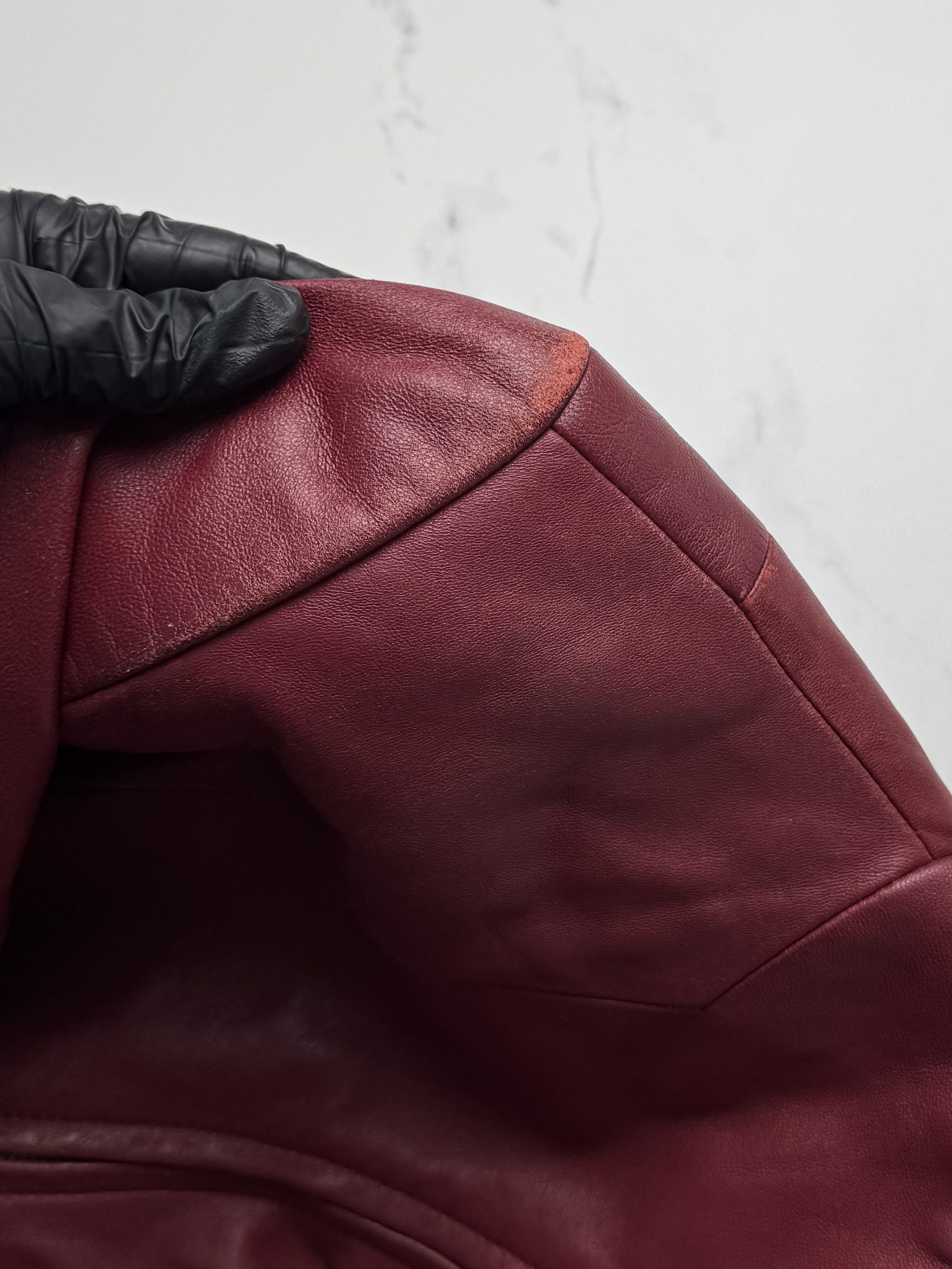 Vintage Y2K Red Leather Jacket Womens Slim Fit Zip Up Biker Style Size S / US 4 / IT 40 - 15 Thumbnail