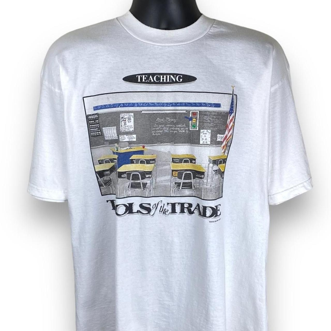 Gildan × Vintage Vintage Y2K Gildan Tools of the Trade Teacher Tshirt Size US XL / EU 56 / 4 - 1 Thumbnail