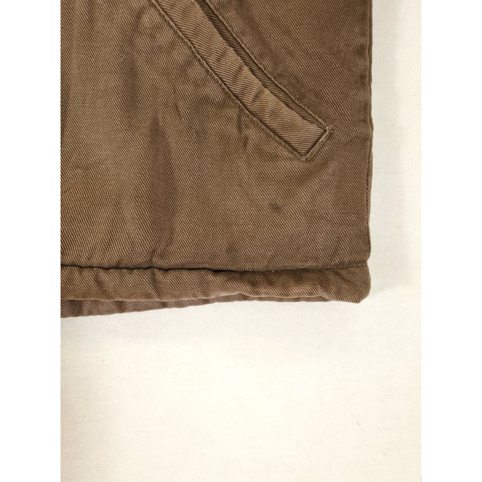 Vintage Wolverine Vest Jacket Lined Fleece Cotton Full Zip Brown Mens L Size US L / EU 52-54 / 3 - 3 Thumbnail