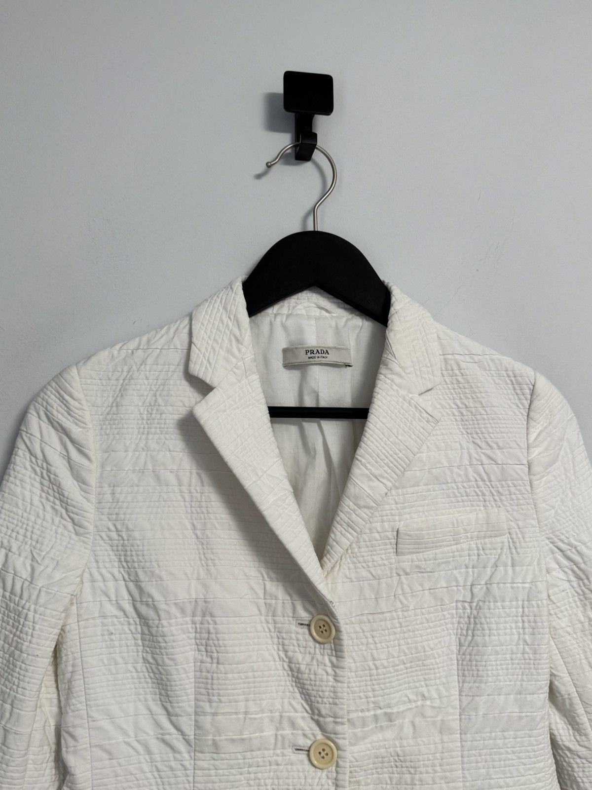 Prada Prada Women’s Jacket Blazer Luxury White Size M / US 6-8 / IT 42-44 - 2 Thumbnail