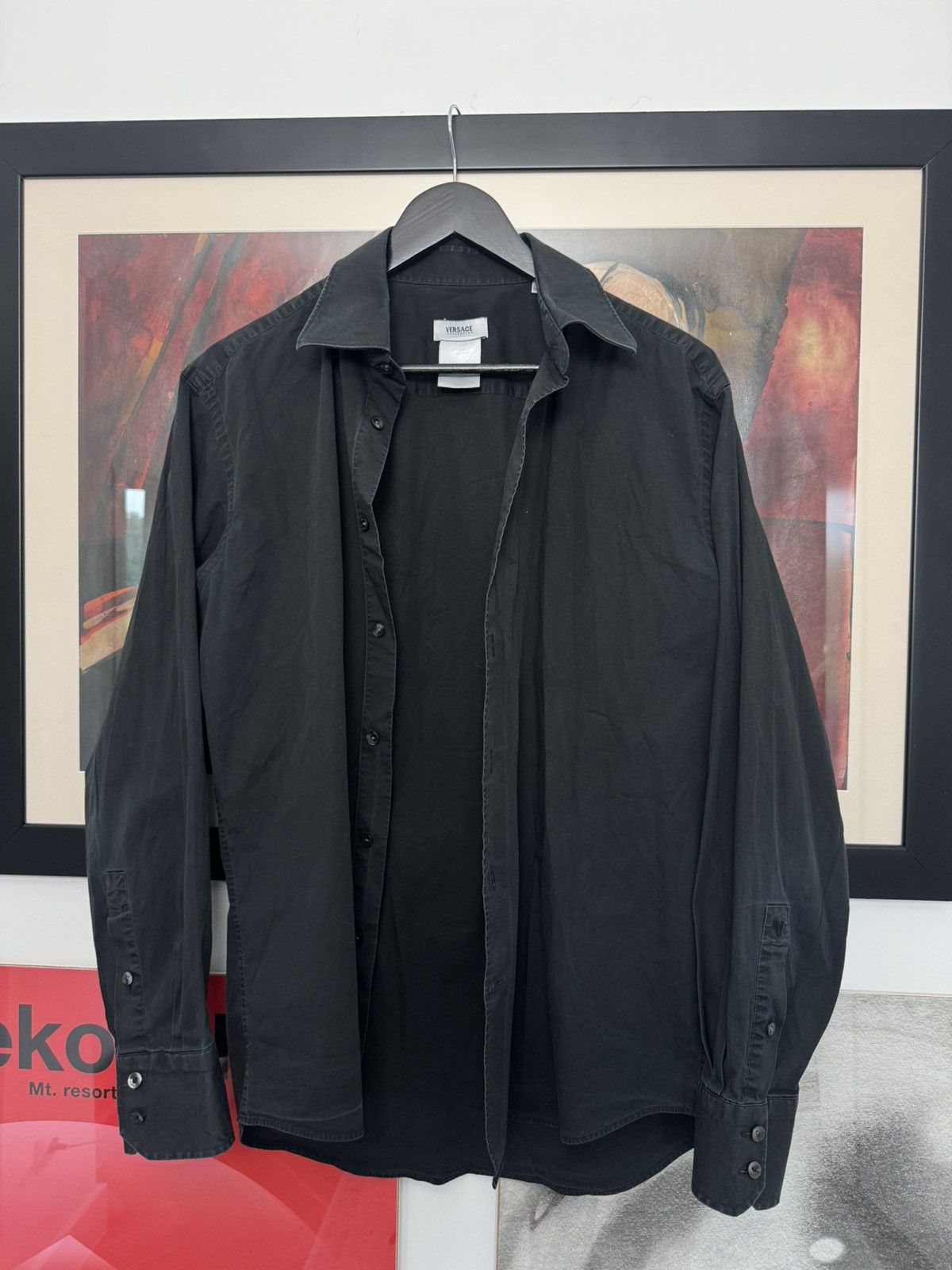 Versace Versace Collection Designer Button Up Black Shirt Luxury Size US L / EU 52-54 / 3 - 2 Thumbnail