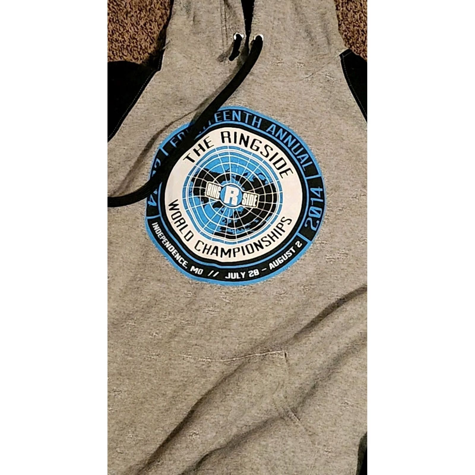 Vintage VINTAGE Ringside Boxing Hoodie Men XL Black 2014 National Silver Gloves Pullover Size US XL / EU 56 / 4 - 2 Thumbnail