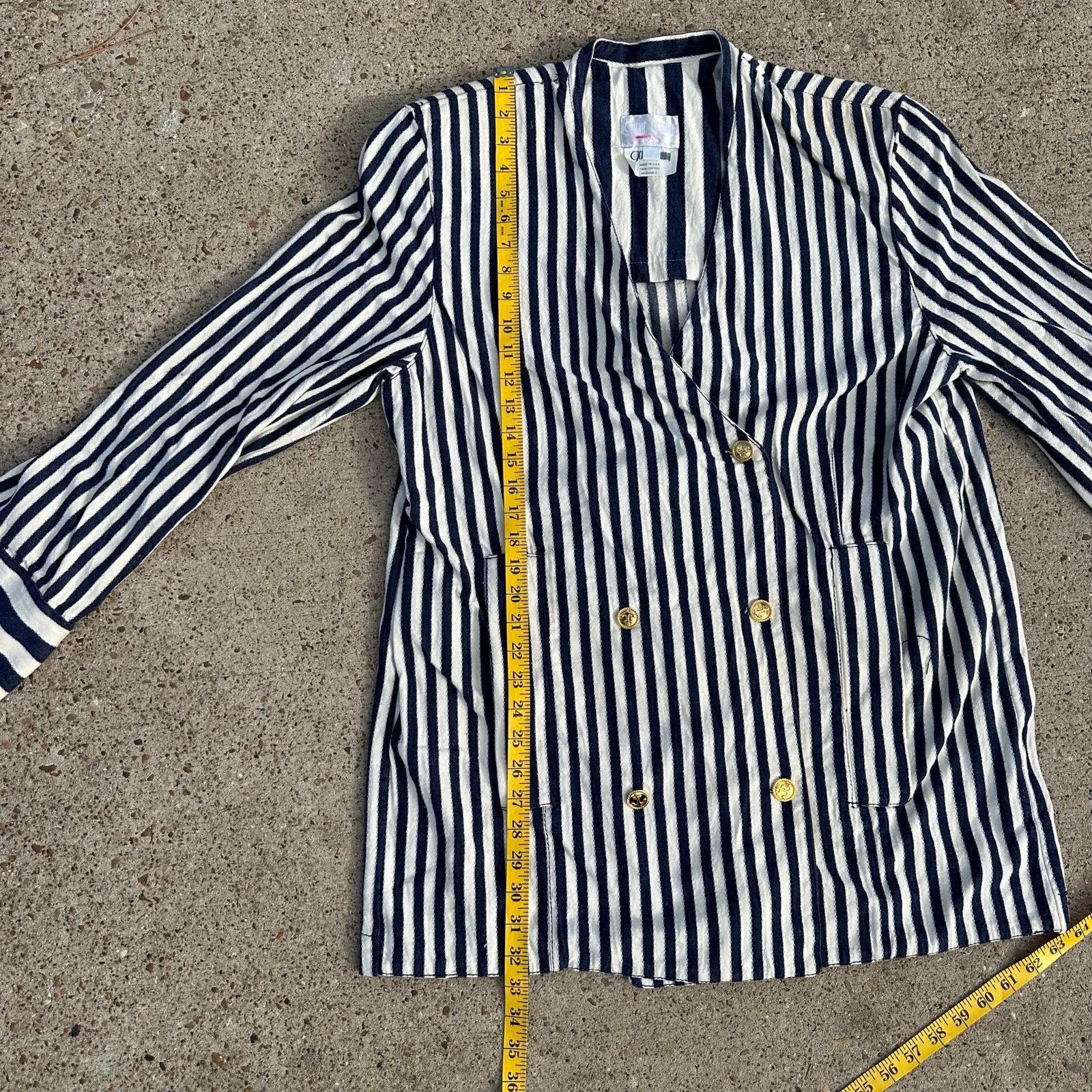 & Other Stories VINTAGE LADIES DOUBLE BREAST GENE EWING DENIM LOOK Size L / US 10 / IT 46 - 4 Thumbnail