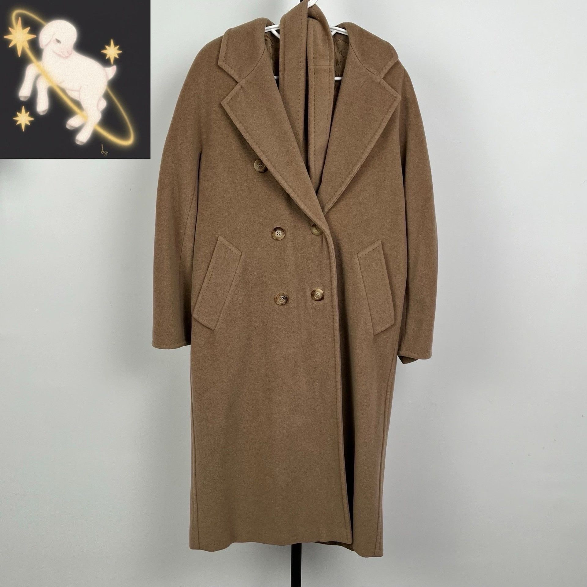 Max Mara Max Mara Wool Brown Coat 37.5 Women Size S / US 4 / IT 40 - 1 Thumbnail