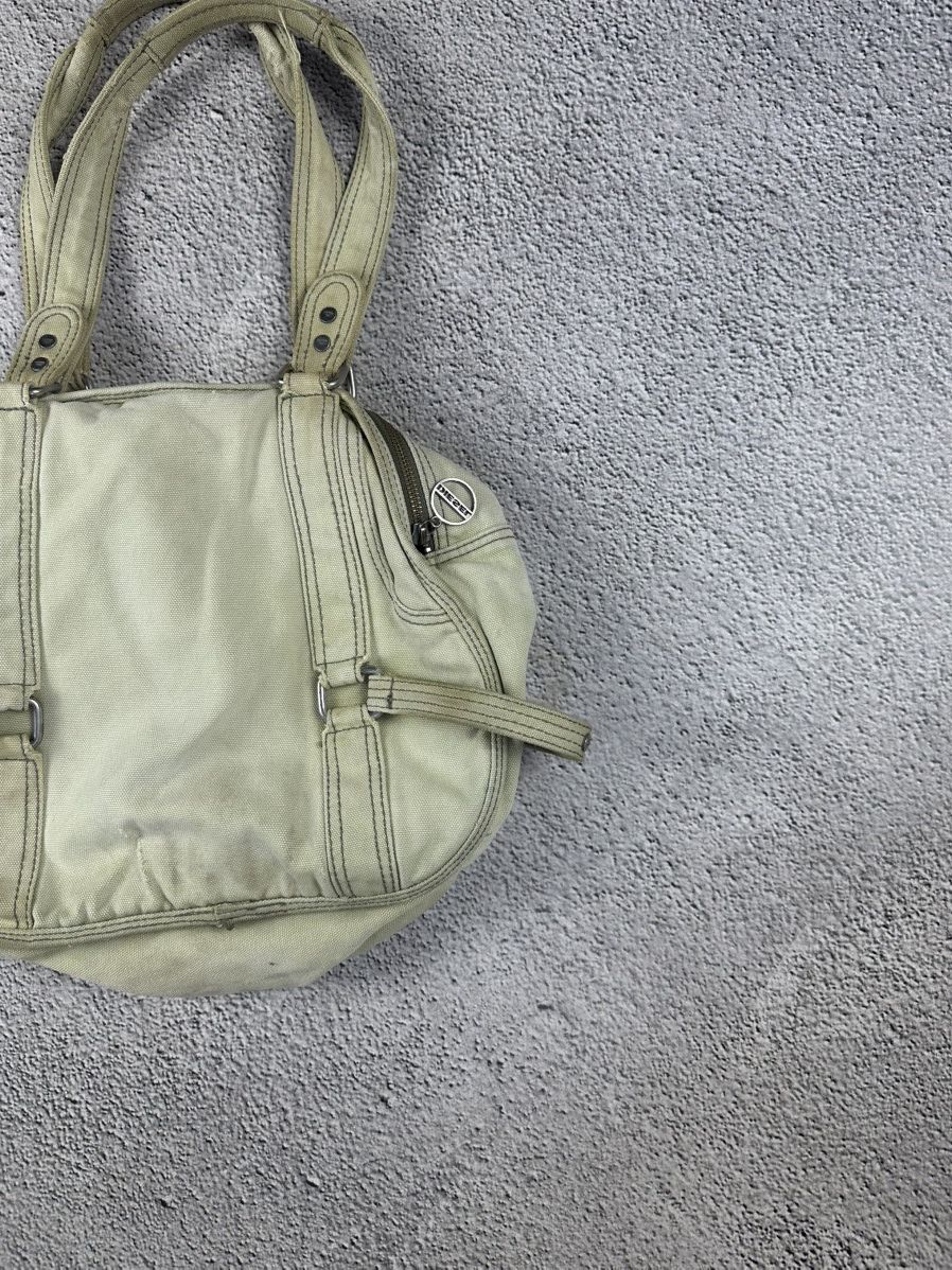 Diesel Diesel Round Canvas Tote “Still Brave” Y2K Bag Faded Japan Size ONE SIZE - 11 Thumbnail
