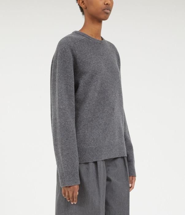 Maison Margiela o1bcso1str0526 555 / Pure Wool Crewneck Sweater in Charcoal Size L / US 10 / IT 46 - 2 Thumbnail
