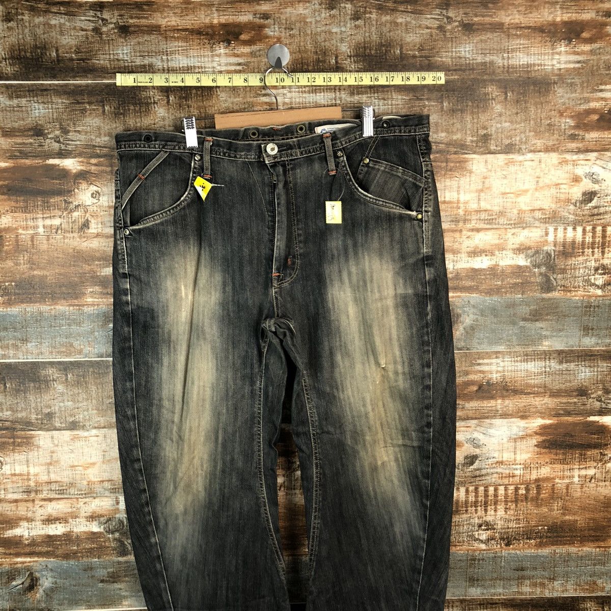 Edwin Edwin Black faded vintage Denim Pants #A1413 Size US 38 / EU 54 - 2 Thumbnail