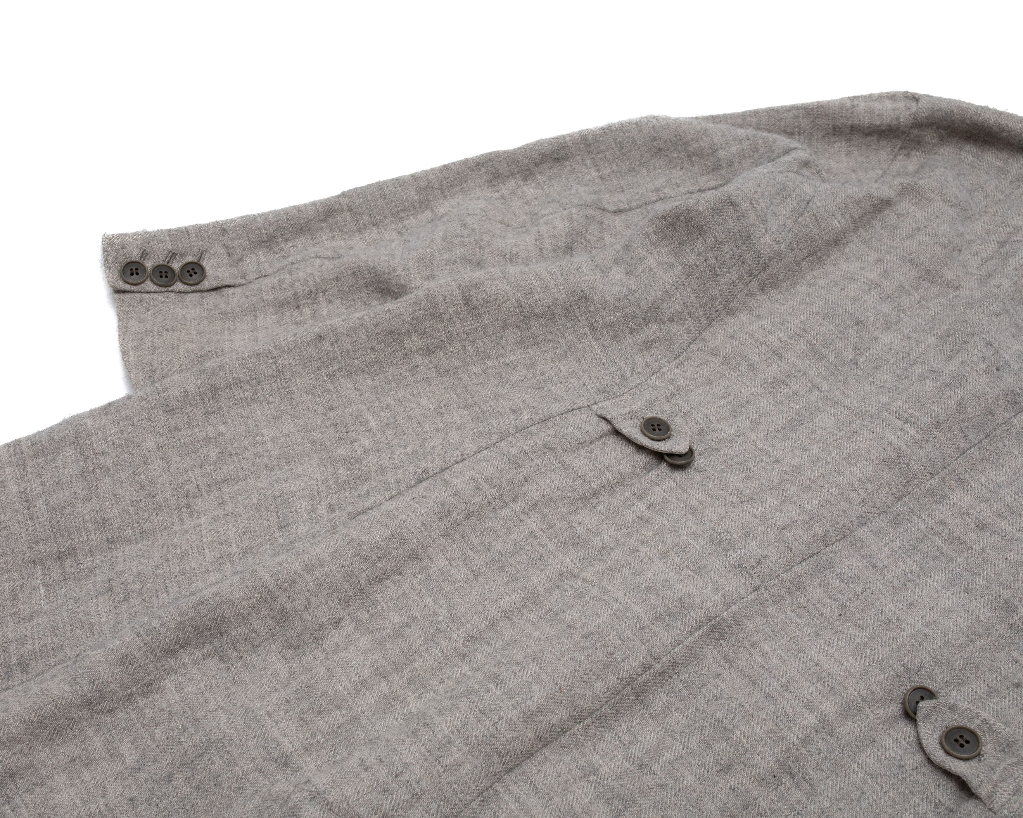 Pas de Calais PAS DE CALAIS Linen Wool Coat Size XS / US 0-2 / IT 36-38 - 7 Thumbnail