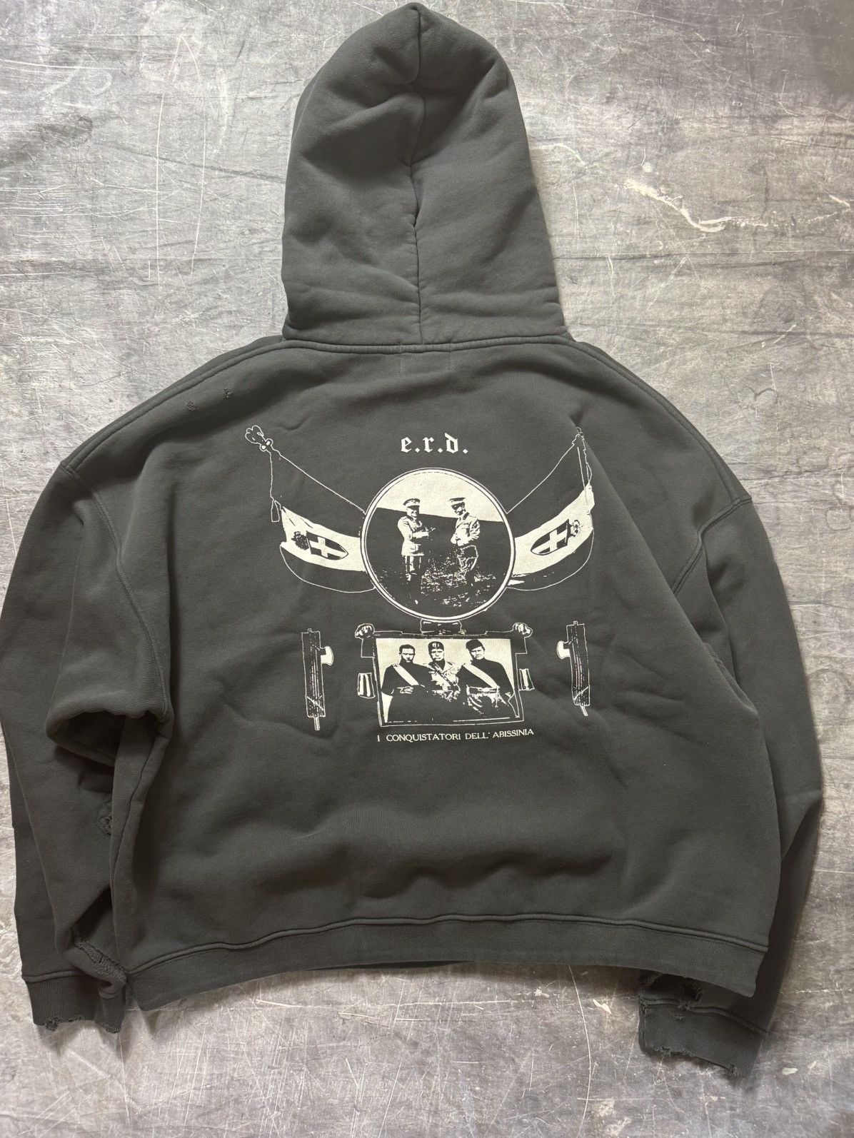 Enfants Riches Deprimes × Maxfield Los Angeles Enfants Riches Deprimes Maxfield Exclusive Mussolini Hoodie Size US XL / EU 56 / 4 - 2 Thumbnail