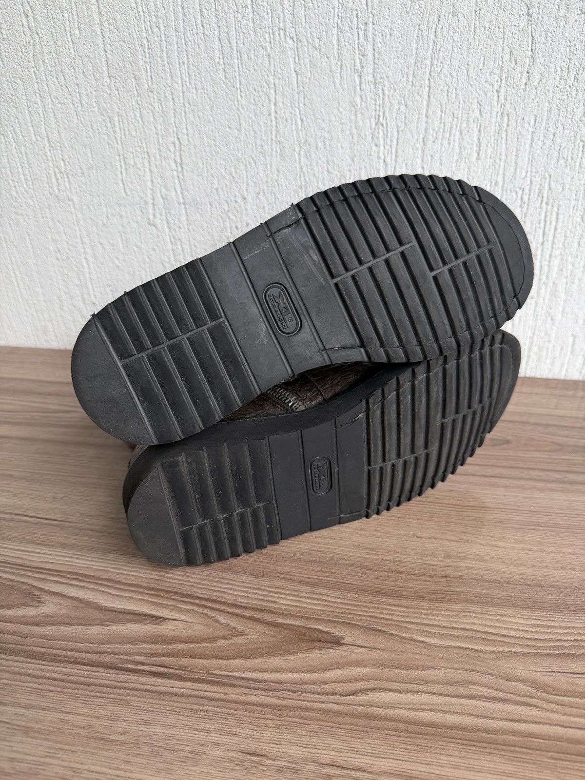 Rick Owens Dust AW12 crinkled leather creeper boot Size US 8.5 / EU 41-42 - 20 Thumbnail