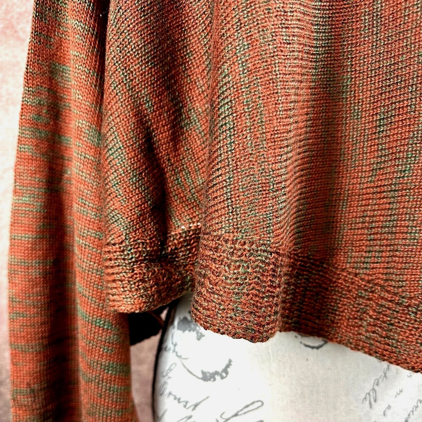 Other Olivaceous Cropped Sweater/Shawl - Fall Harvest - size M/L Size M / US 6-8 / IT 42-44 - 6 Thumbnail