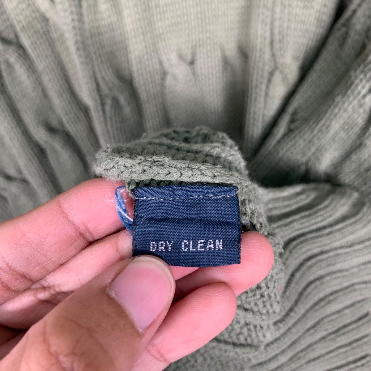 Polo Ralph Lauren POLO RALPH LAUREN Cable Knit Green Sweater #1193-C54 Size US L / EU 52-54 / 3 - 9 Thumbnail