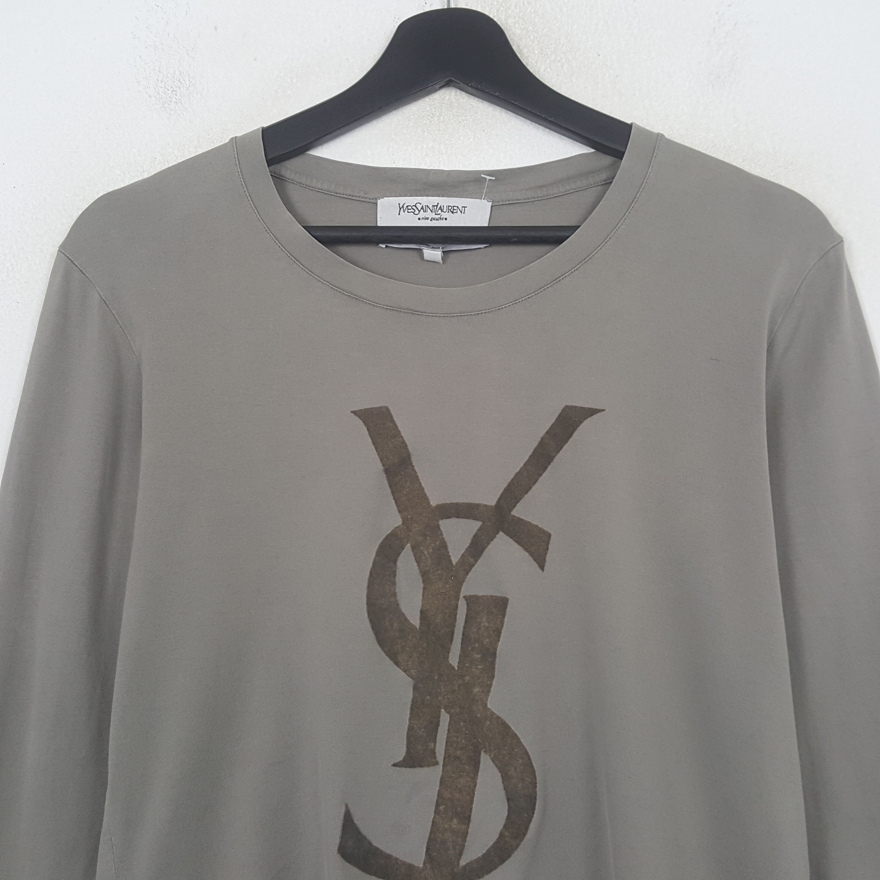 Yves Saint Laurent Yves Saint Laurent YSL Logo Design Tshirt C294N71 Size US M / EU 48-50 / 2 - 2 Thumbnail