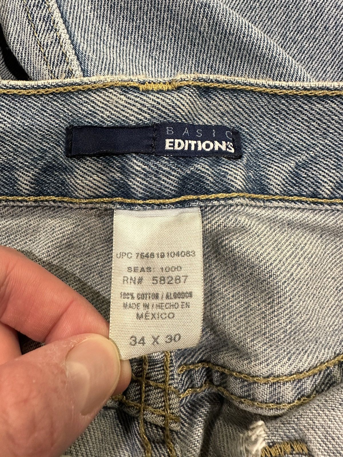 Basic Editions × Vintage Vintage Basic Editions Distressed Painter’s Blue Denim Jeans Size US 34 / EU 50 - 15 Thumbnail