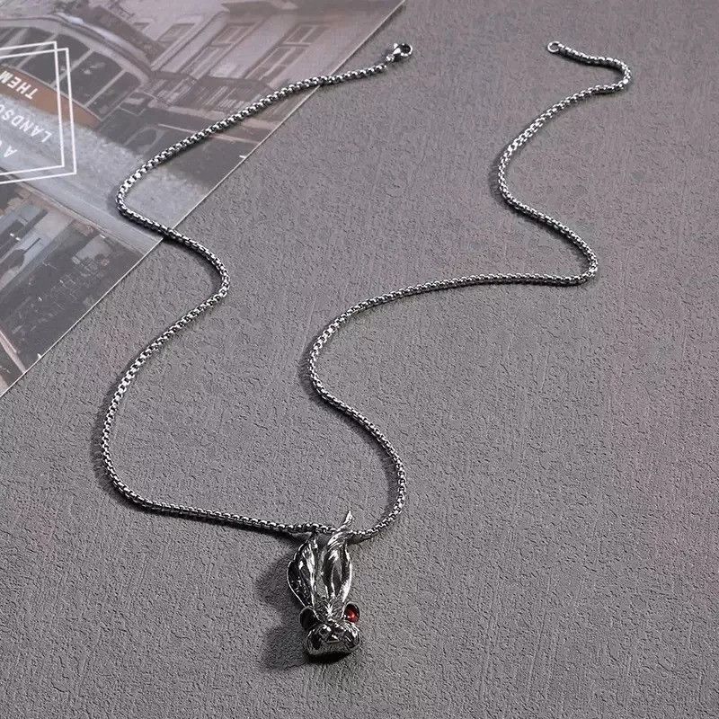 Vintage red-eyed rabbit Pendant Necklace Size ONE SIZE - 2 Thumbnail