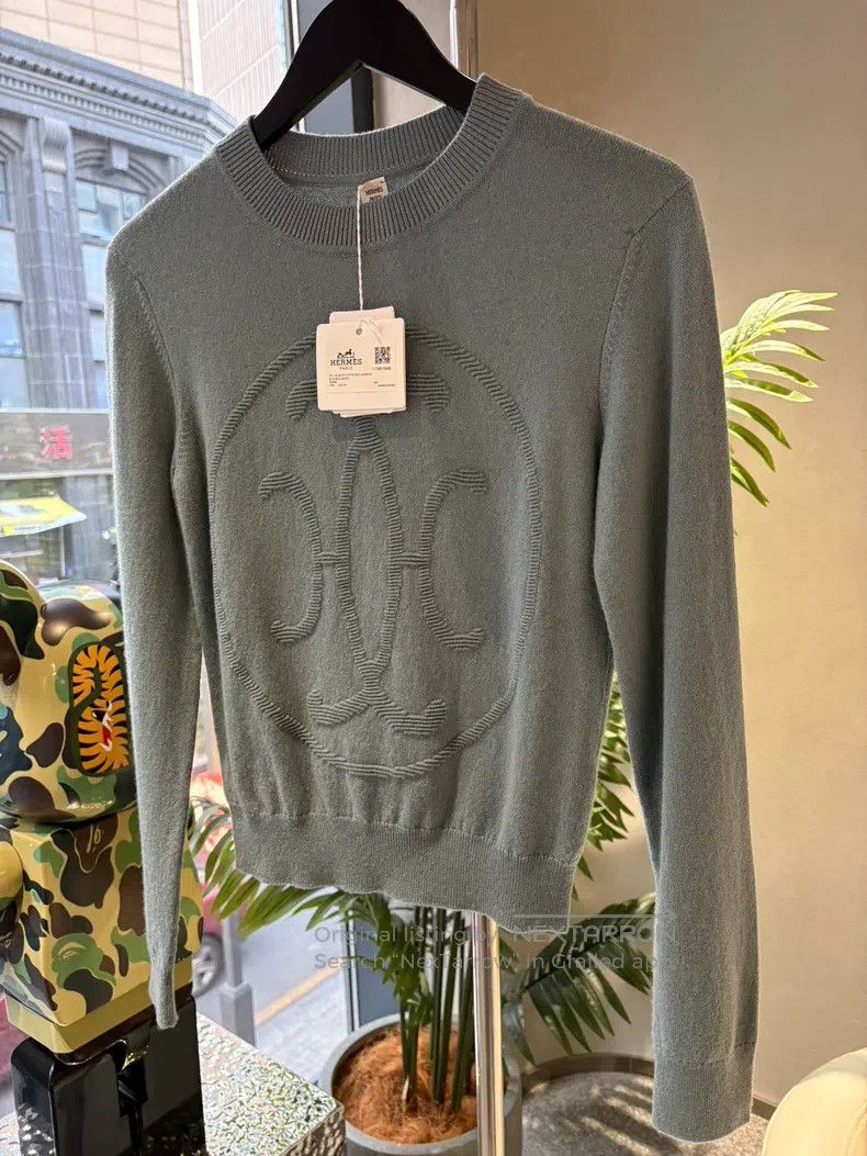 Hermes Hermes Blue knitted sweater Size XS / US 0-2 / IT 36-38 - 3 Thumbnail