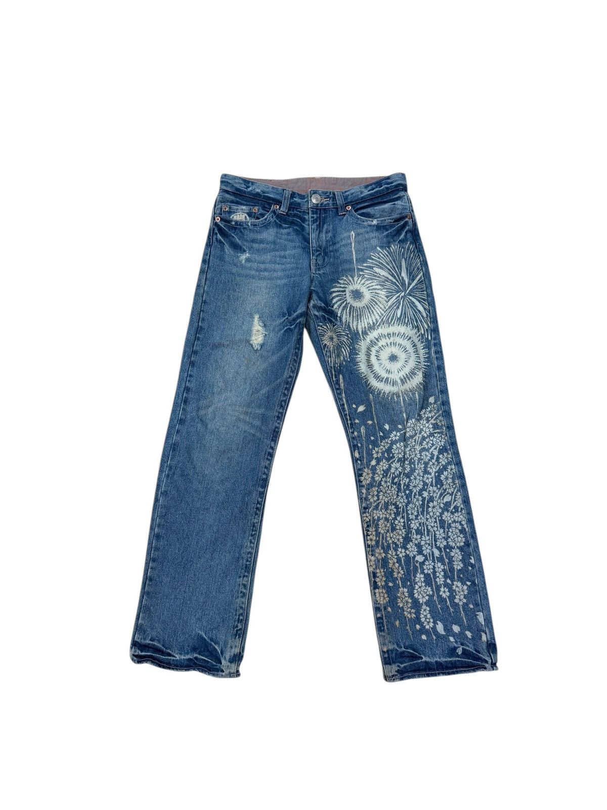 Vintage RARE BUDEN PRINTED DENIM JEANS Size US 31 - 1 Thumbnail