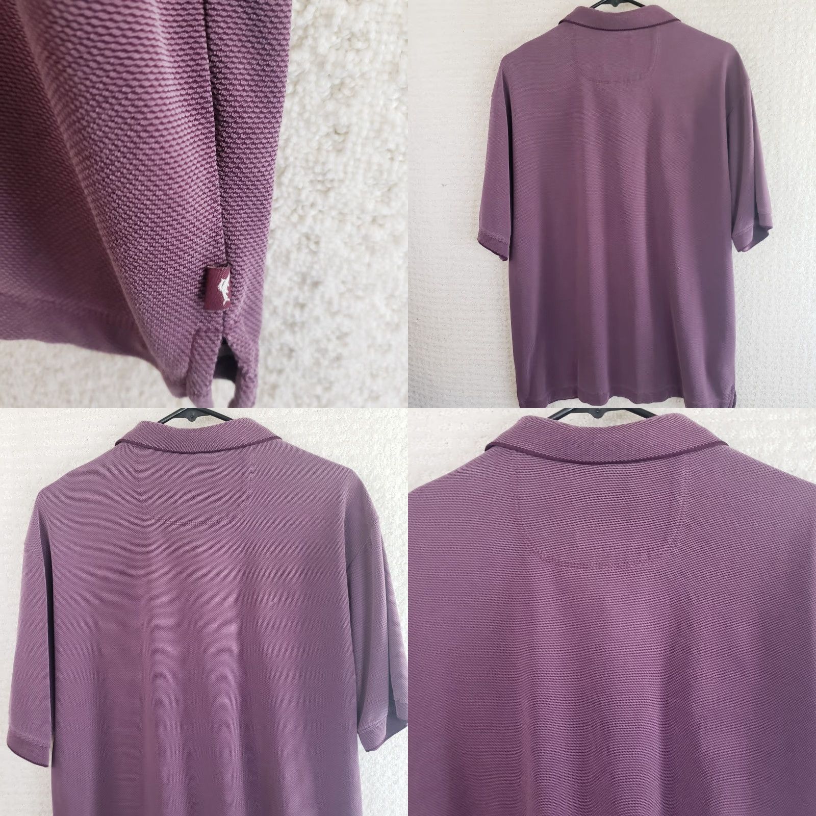 Tommy Bahama Tommy Bahama Polo Shirt Men's XL Purple Short Sleeve Solid Knit Modal Polyester Golf Casual Beach Classic Coastals Mens Size US XL / EU 56 / 4 - 8 Thumbnail