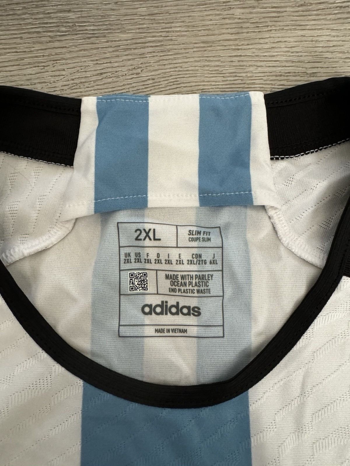 Adidas LIONEL MESSI ARGENTINA 2022_23 HOME JERSEY WORLD CUP Size US XL / EU 56 / 4 - 6 Thumbnail